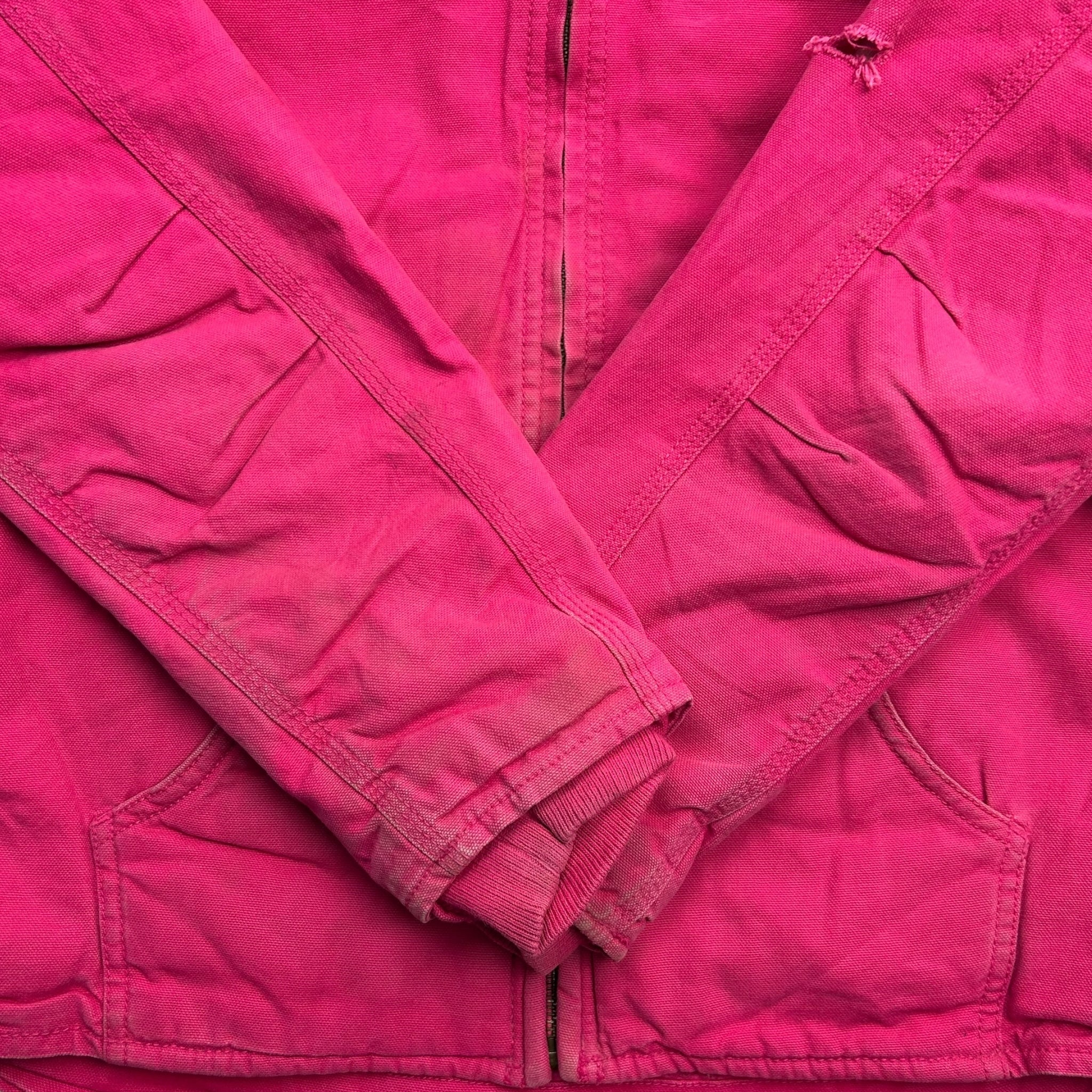 Vintage Carhartt Sherpa Lined Hoodied Pink Jacket