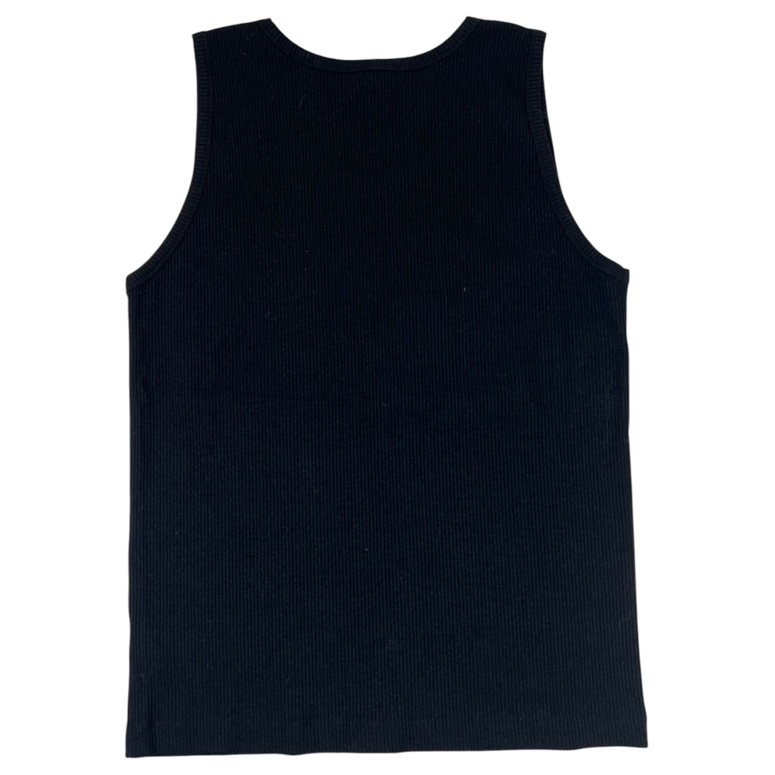 Etudes Studio Logo-Stamp Fine Ribbed Cotton Tank Top Black