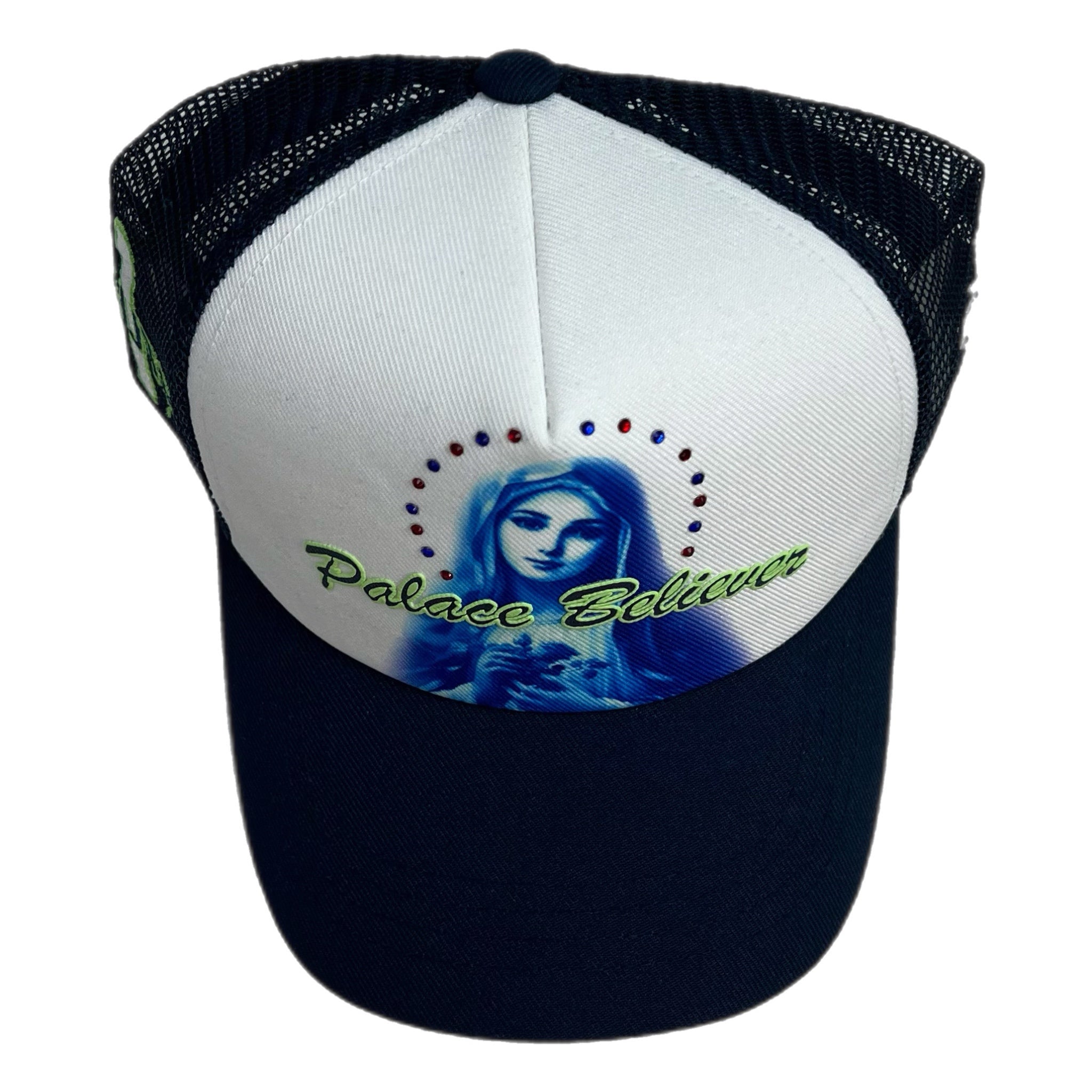 Palace Skateboards 1 Truth Trucker Hat White/Navy