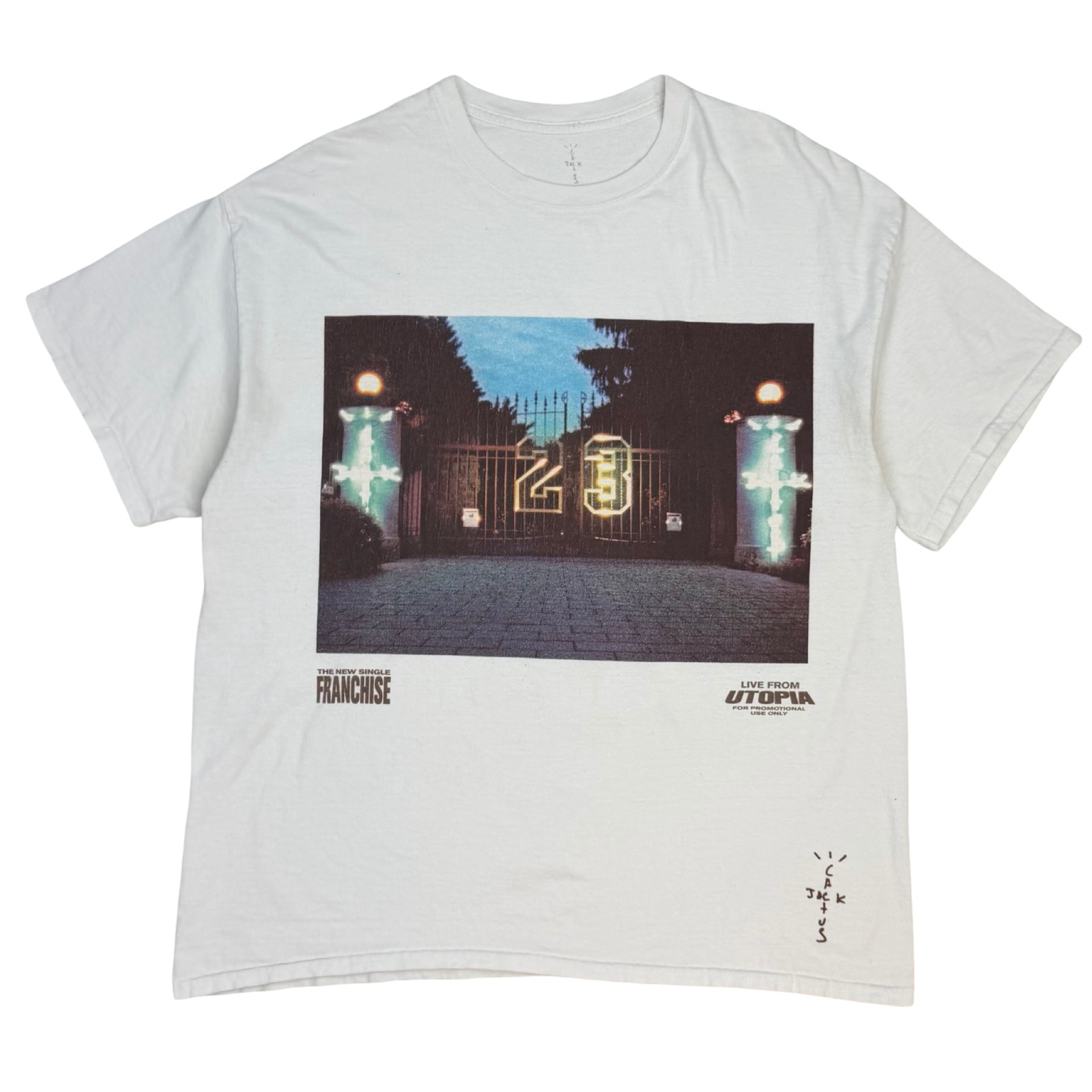 Travis Scott Cactus Jack Franchise Gates Tee White