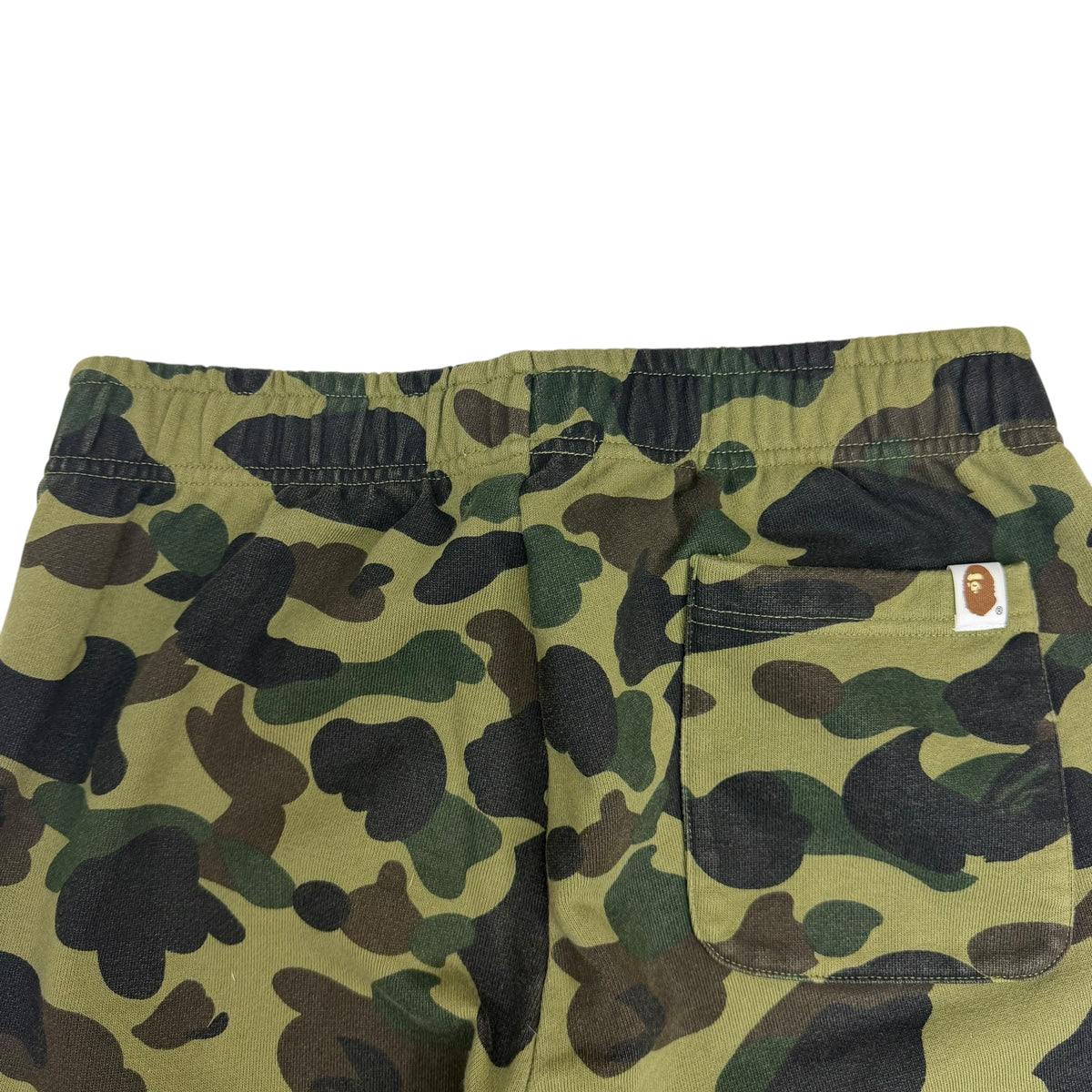 Bape 1st Camo Shark Embroidered Sweatpants Green