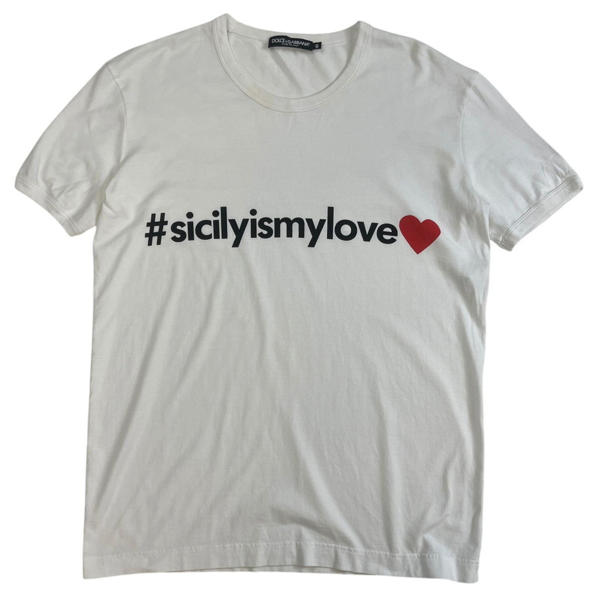 Dolce & Gabbana #sicilyismylove Printed Cotton T-Shirt