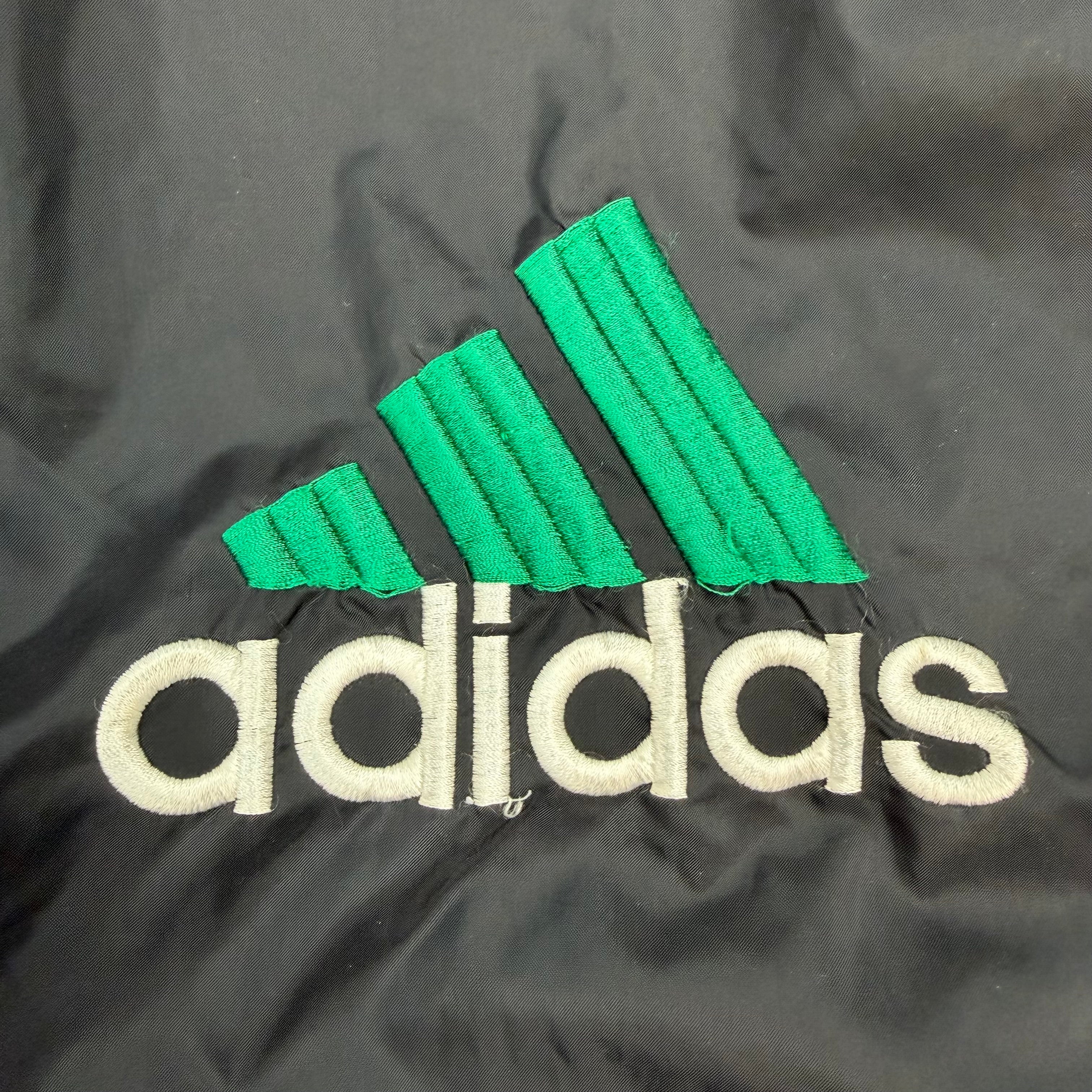 Vintage Adidas Embroidered Windbreaker Black/Green