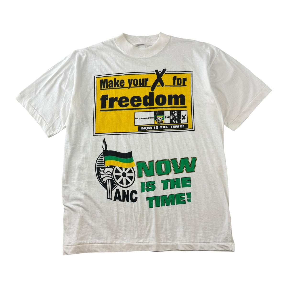 Vintage 1994 Nelson Mandela Make Your X For Freedom Campaign T-Shirt