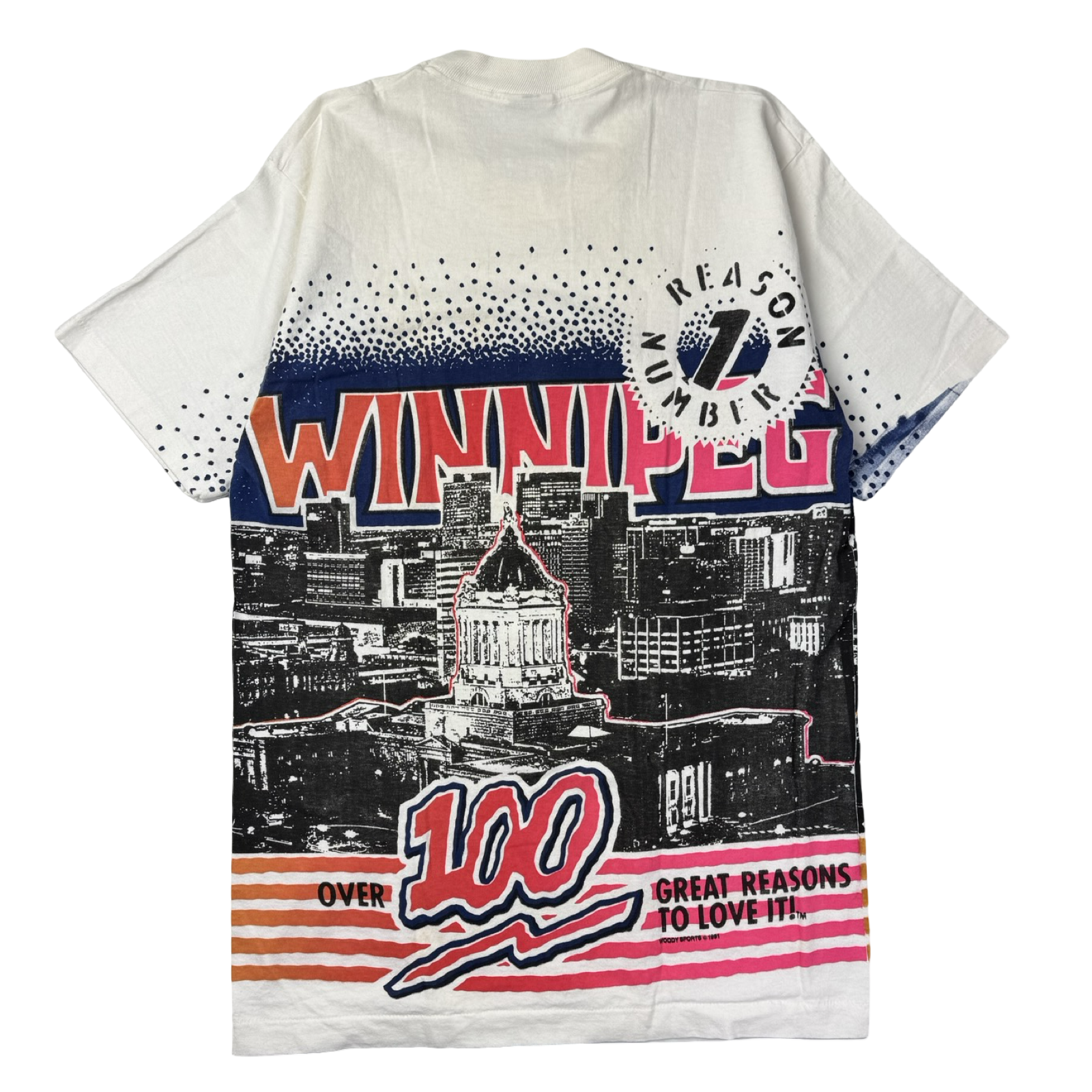 1990 Winnipeg City All Over Print T-Shirt