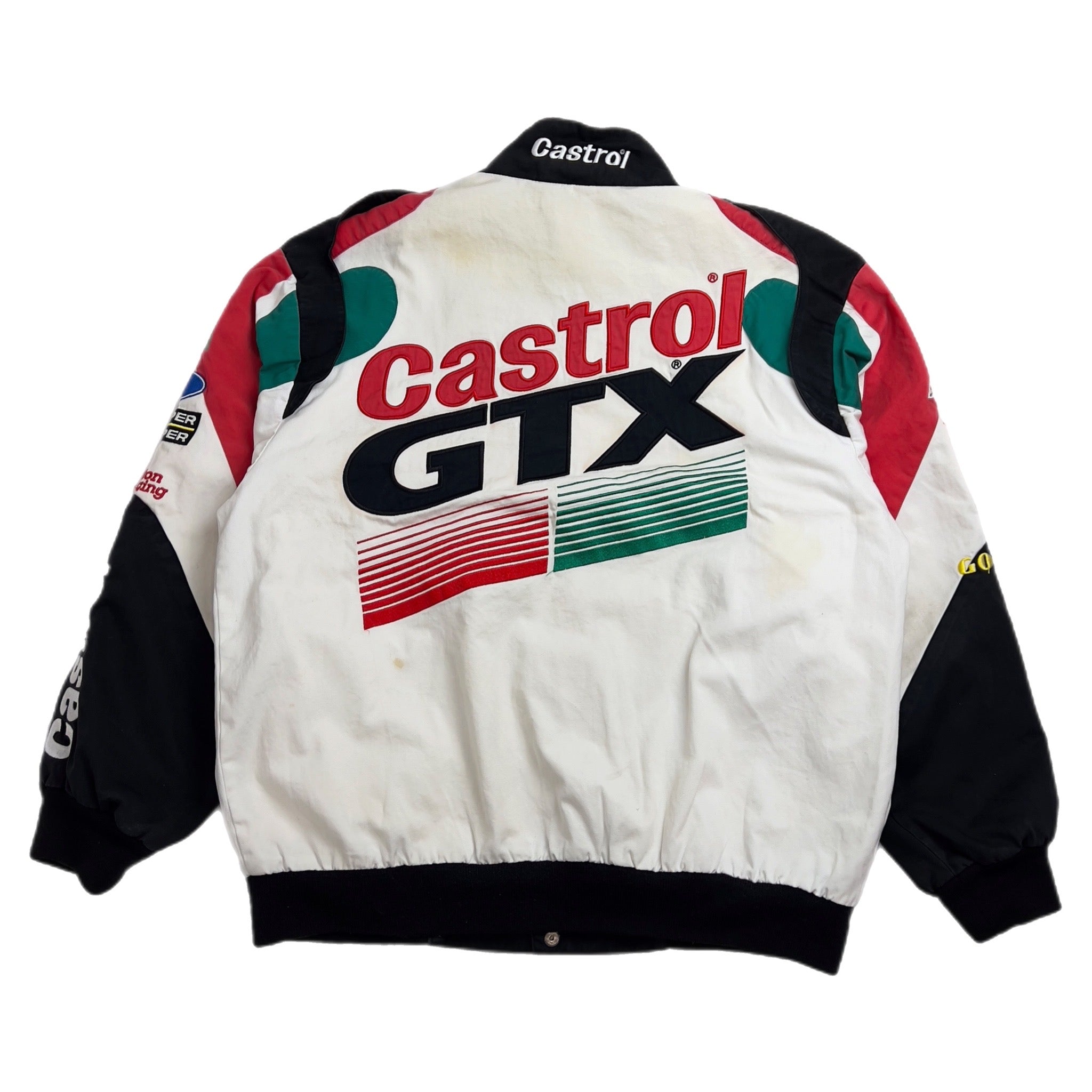 Vintage NASCAR Castrol GTX Racing Jacket Black/White