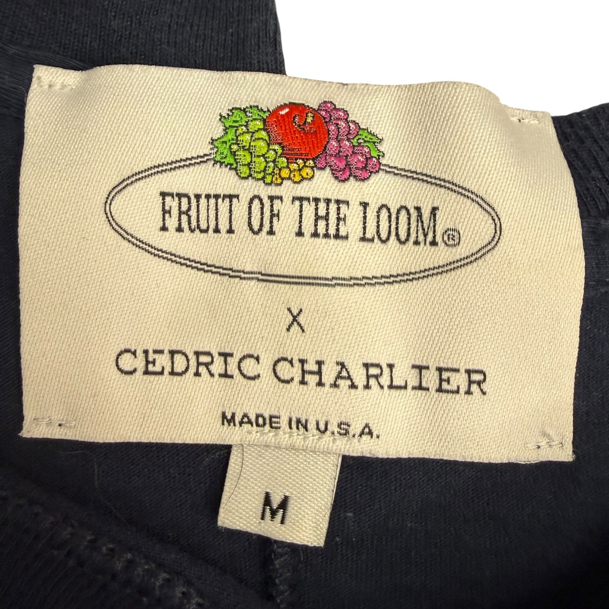 Cedric Charlier x Fruit of the Loom Asymmetric Tee Navy Blue
