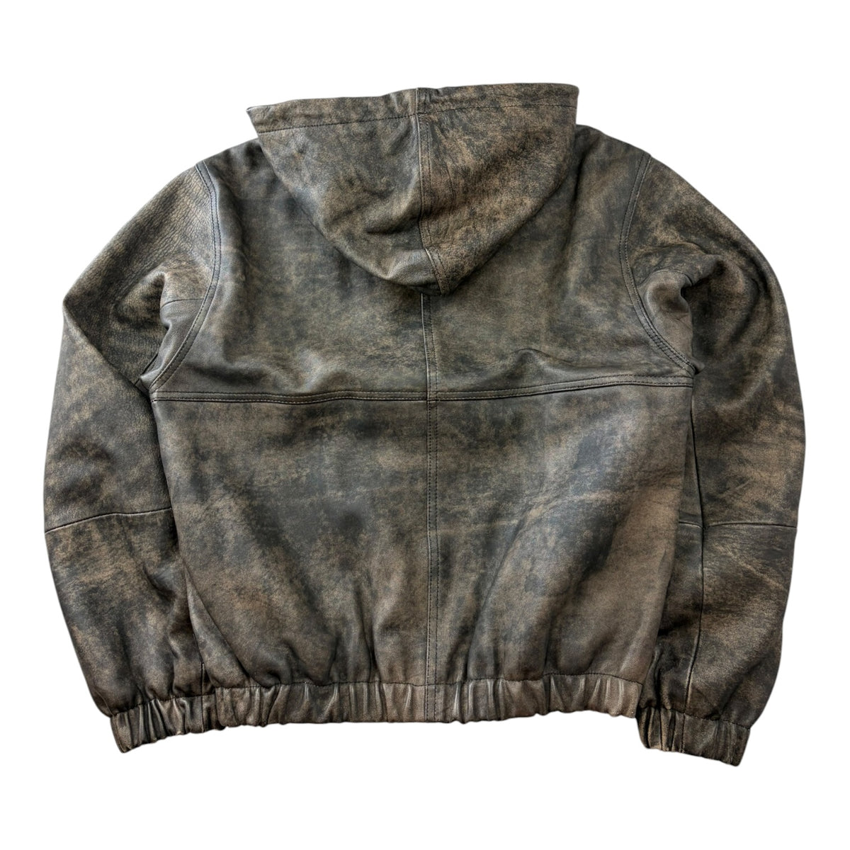 Stussy Leather Work Jacket Stonewash Brown