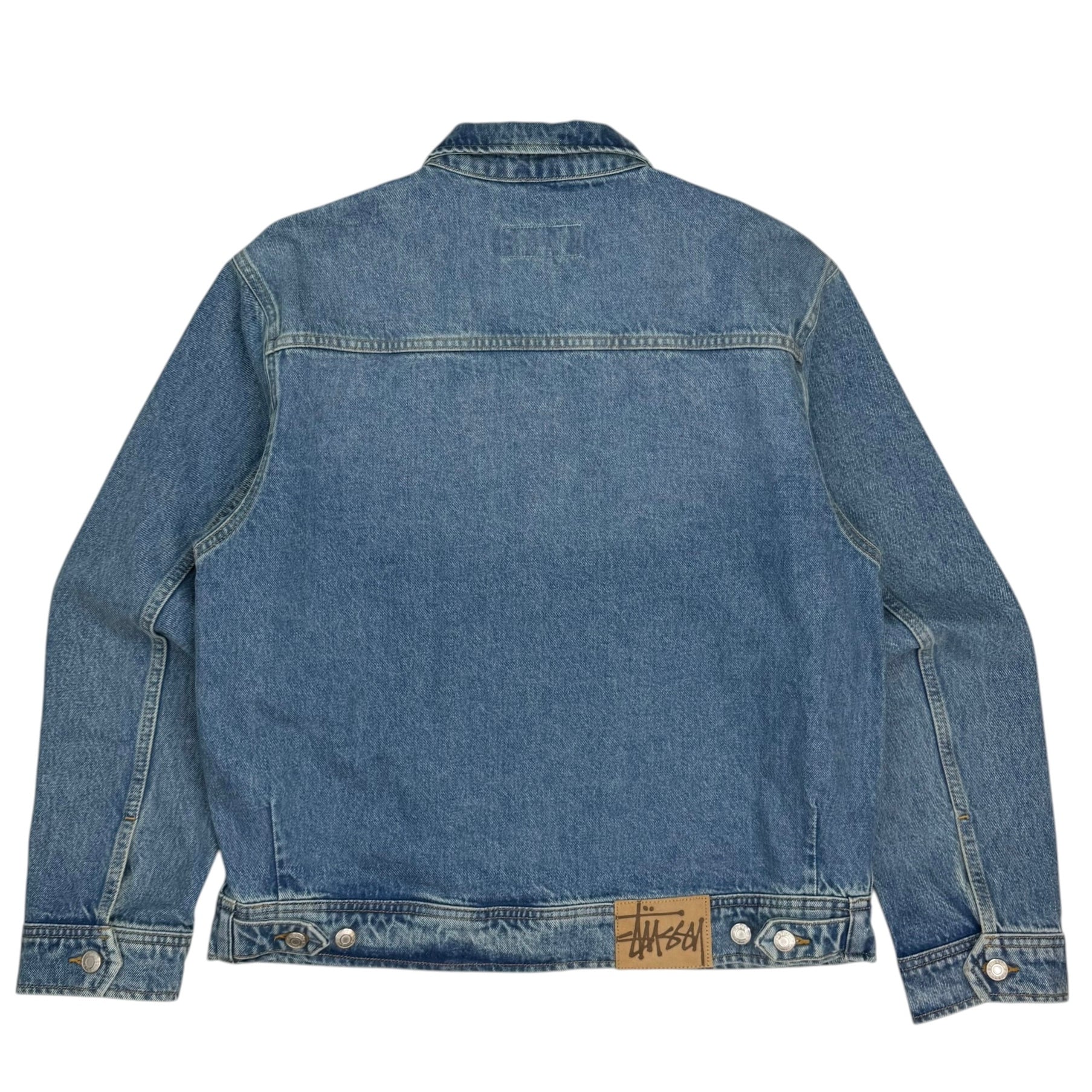 Stussy Denim Zip Work Jacket Washed Blue