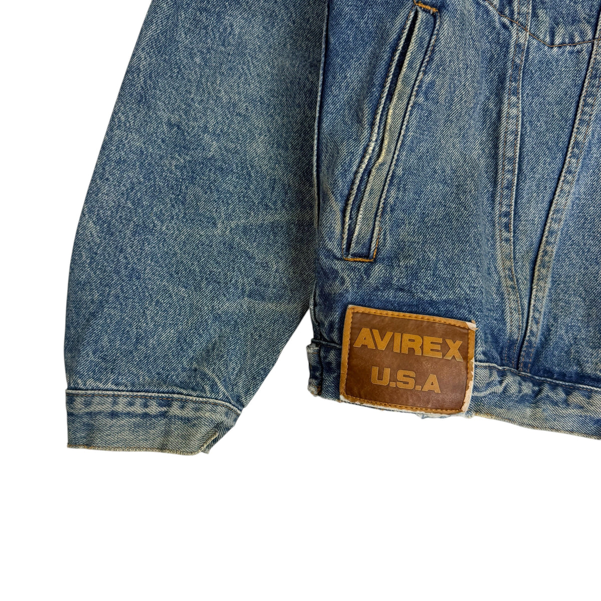 Vintage Avirex Denim Trucker Jacket Blue