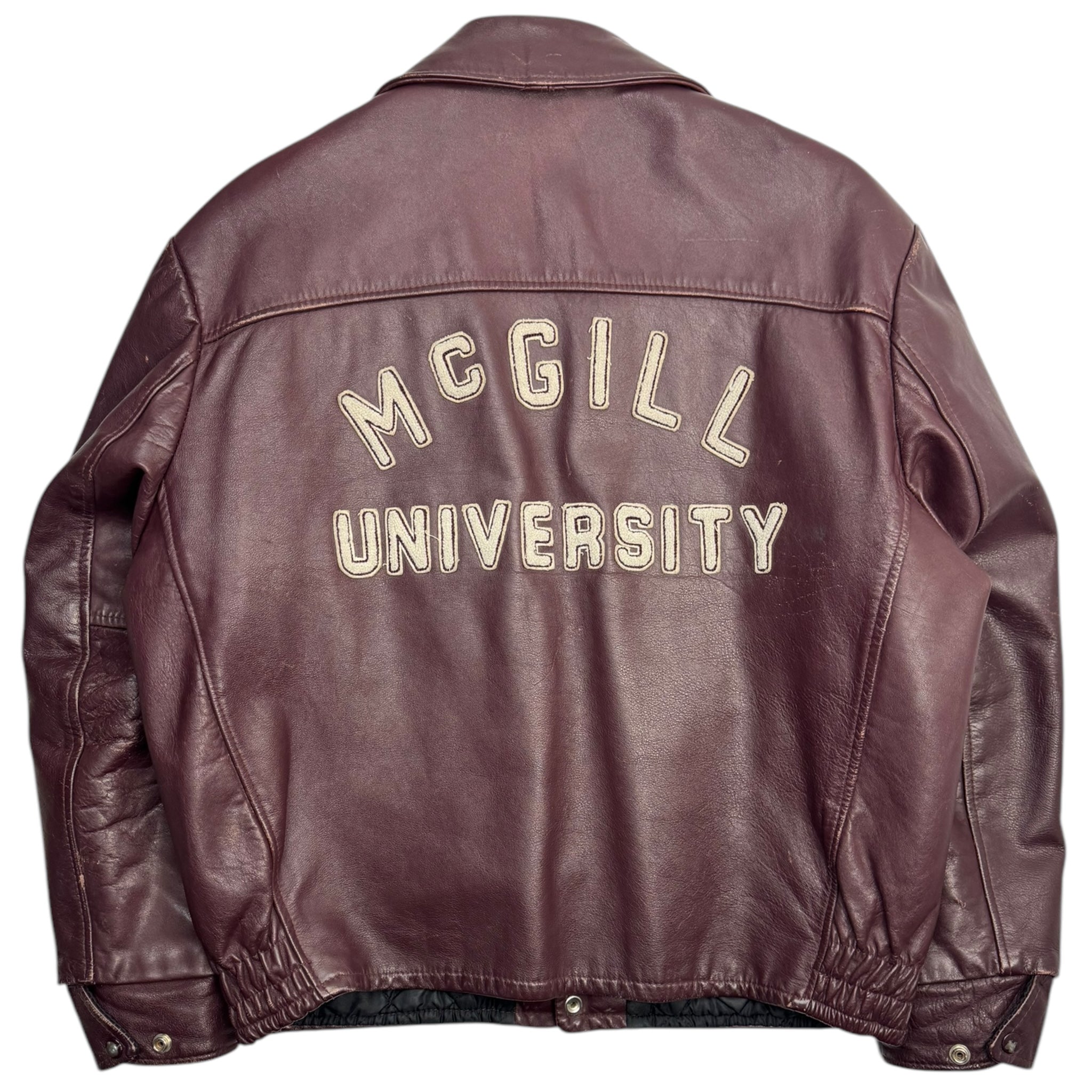 Vintage McGill University Faux Leather Jacket