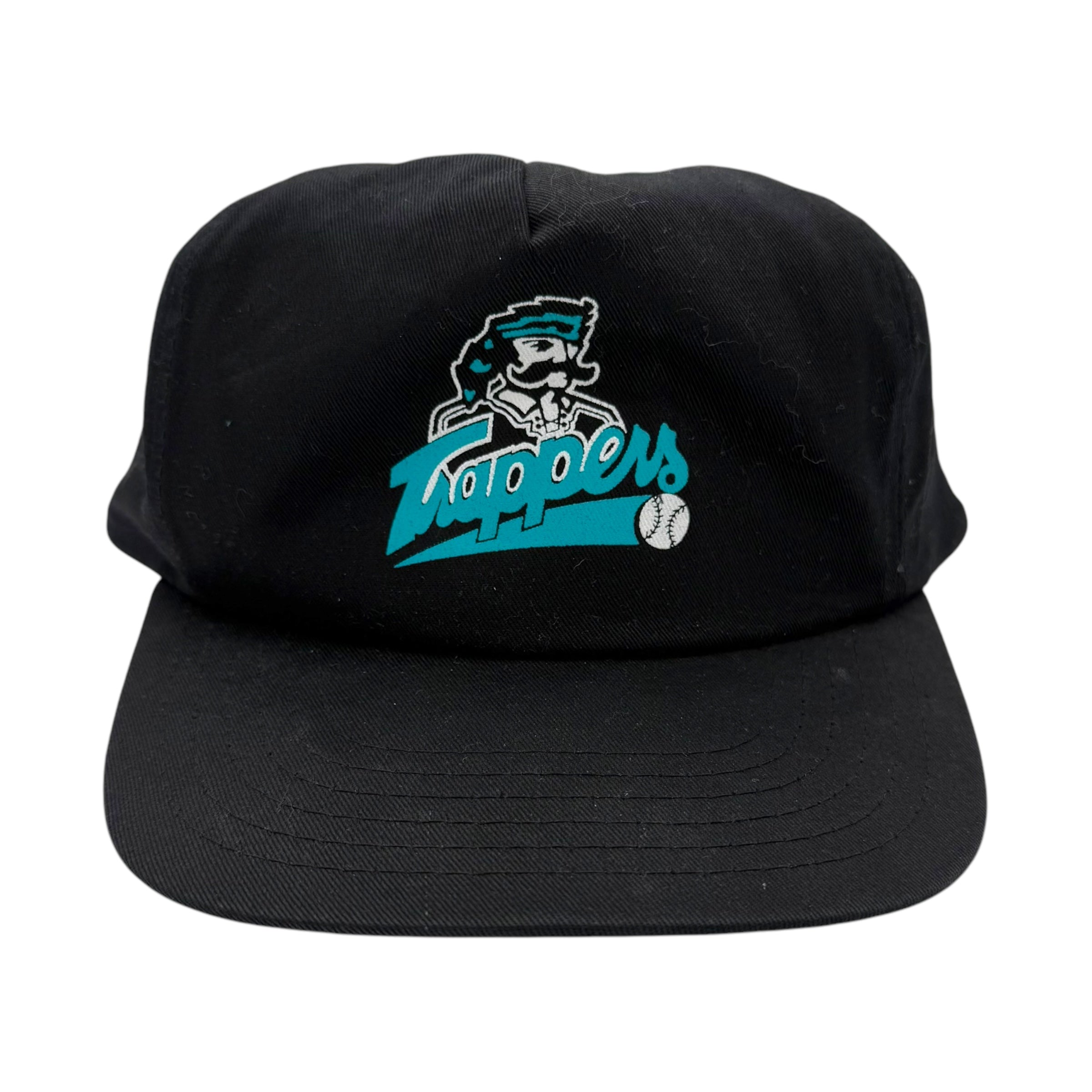 Vintage Edmonton Trappers Hat Black/Teal