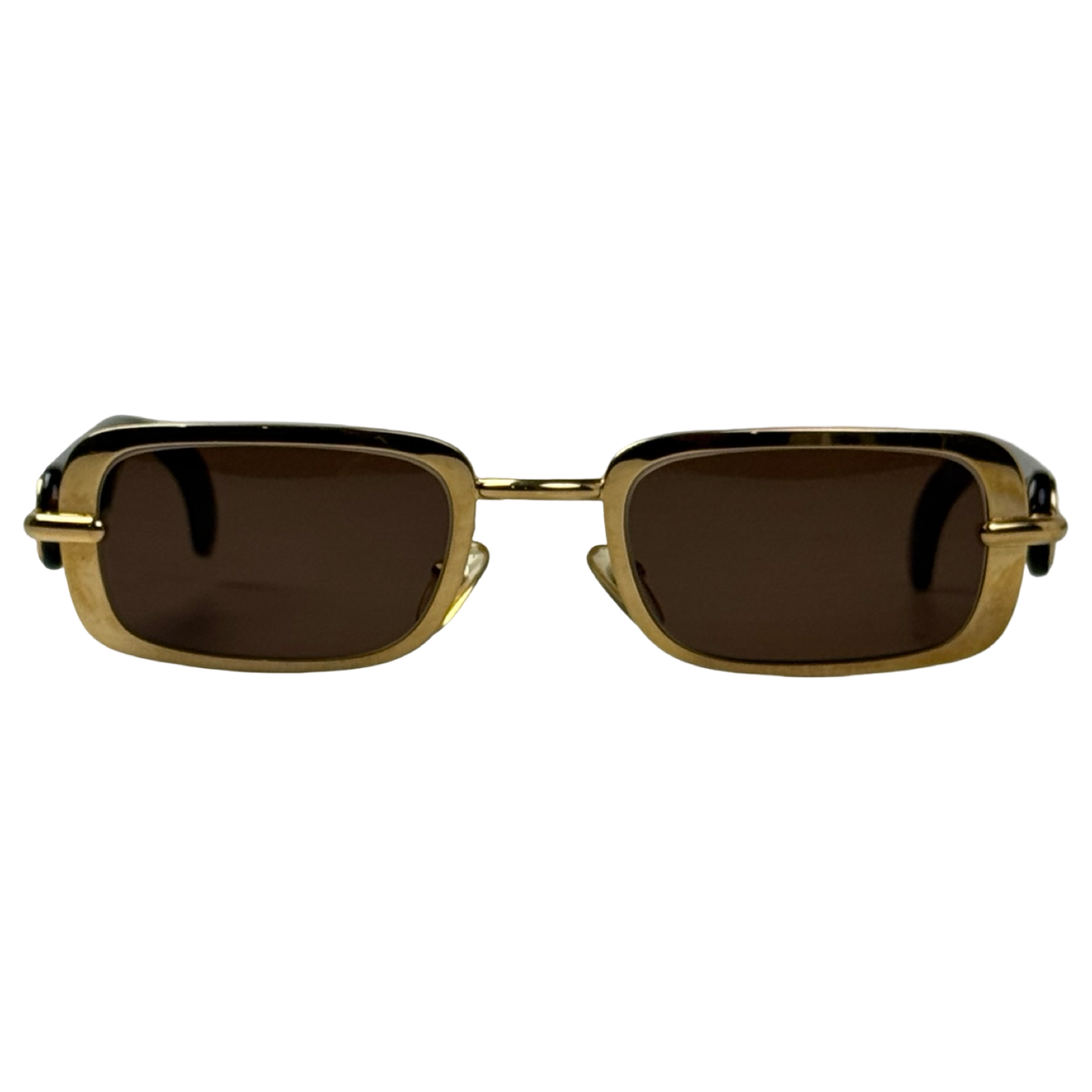 Vintage Christian Dior Eva Quilted Gold Plate Frame 42V Sunglasses