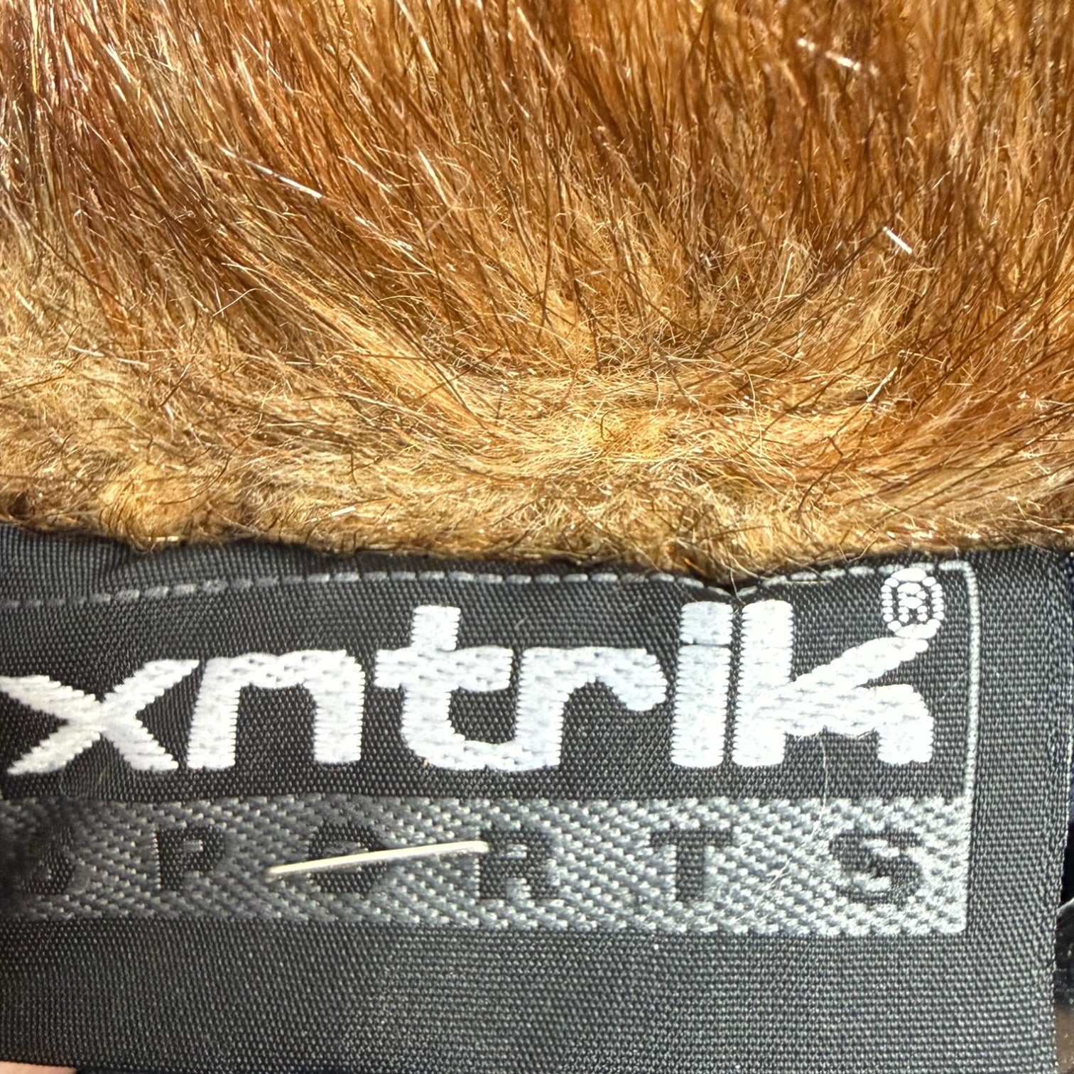 (W) Vintage Faux Fur Denim Trench Coat Medium Wash