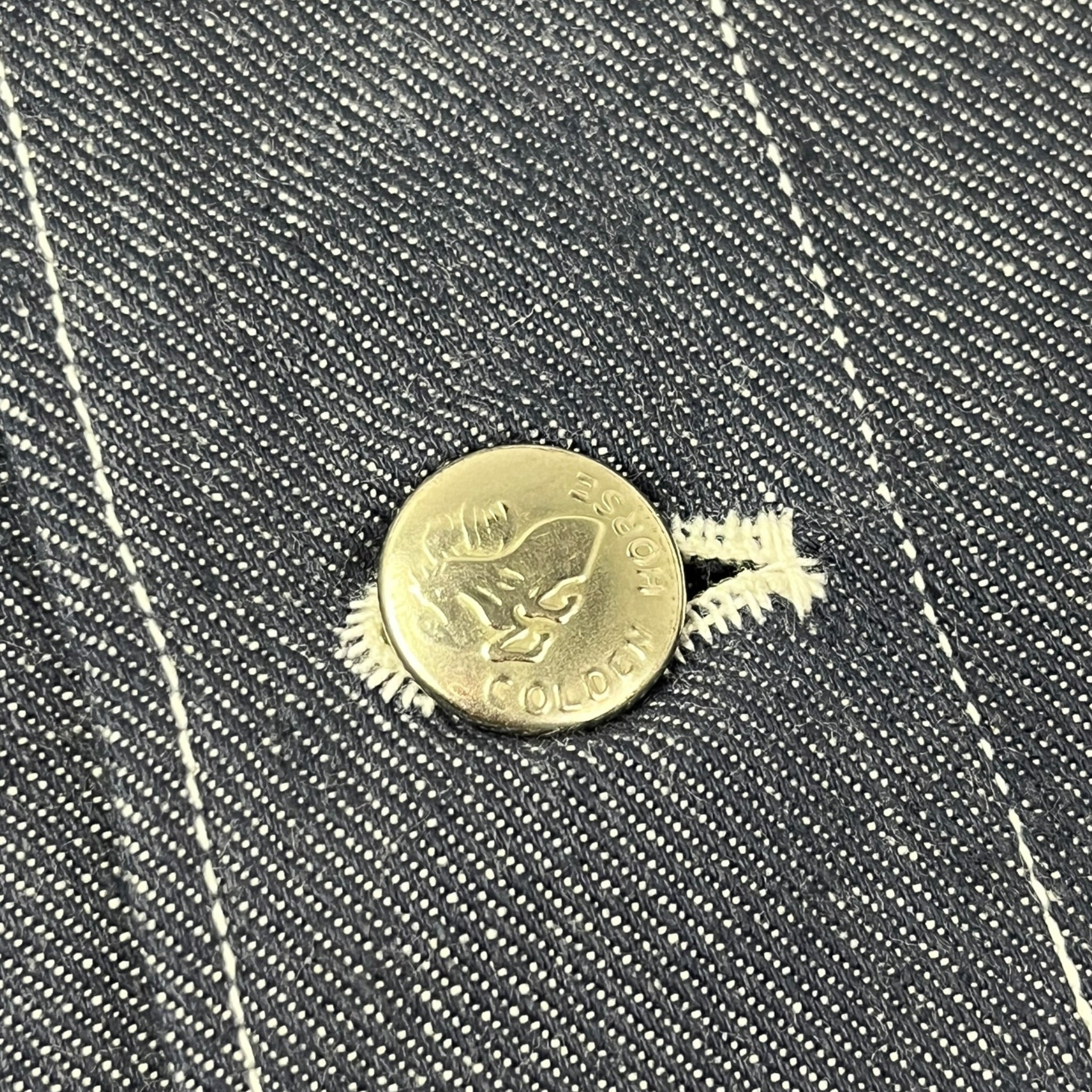 Vintage Champion Golden Horse Denim Chore Coat Navy