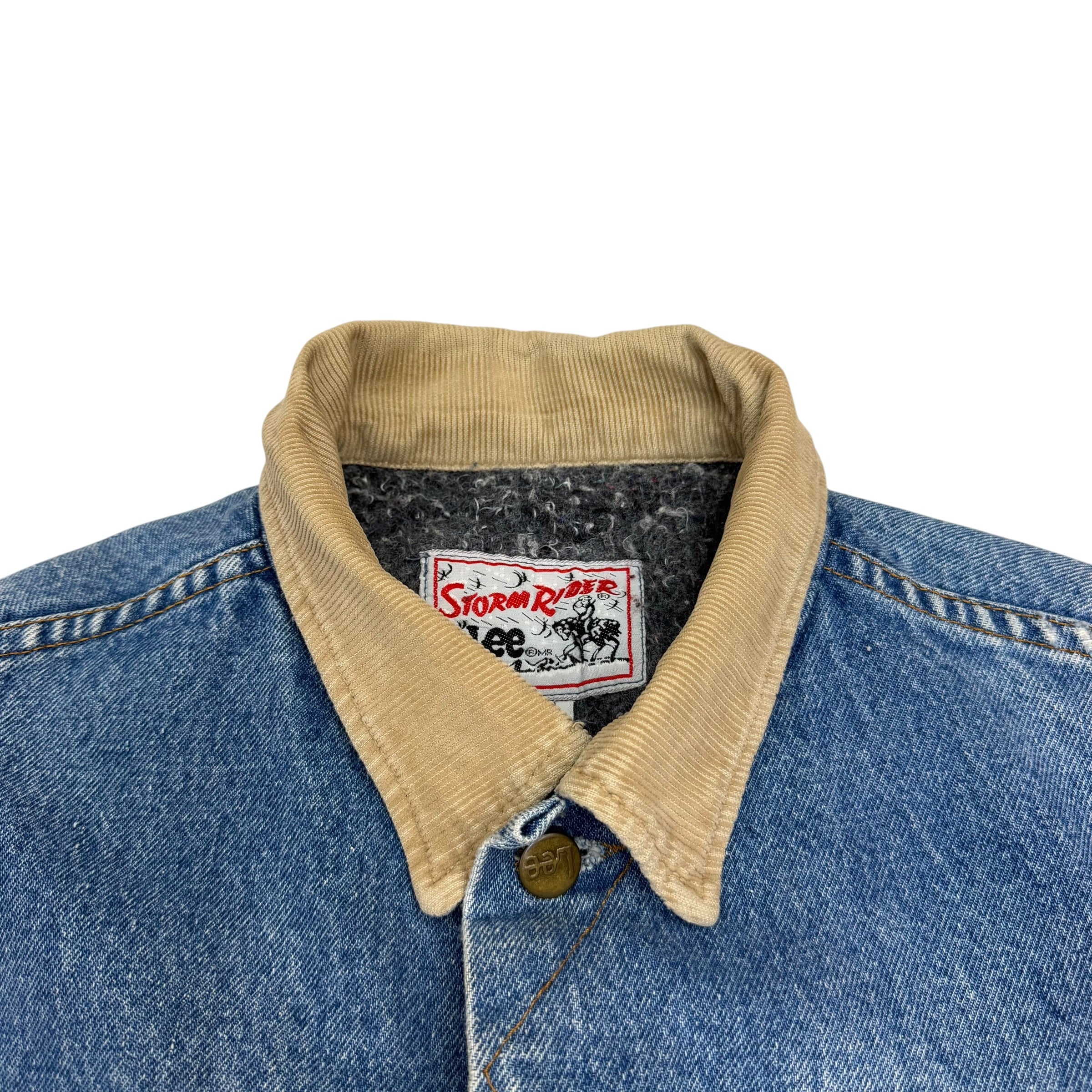 Vintage Lee Storm Rider Denim Trucker Jacket Blue