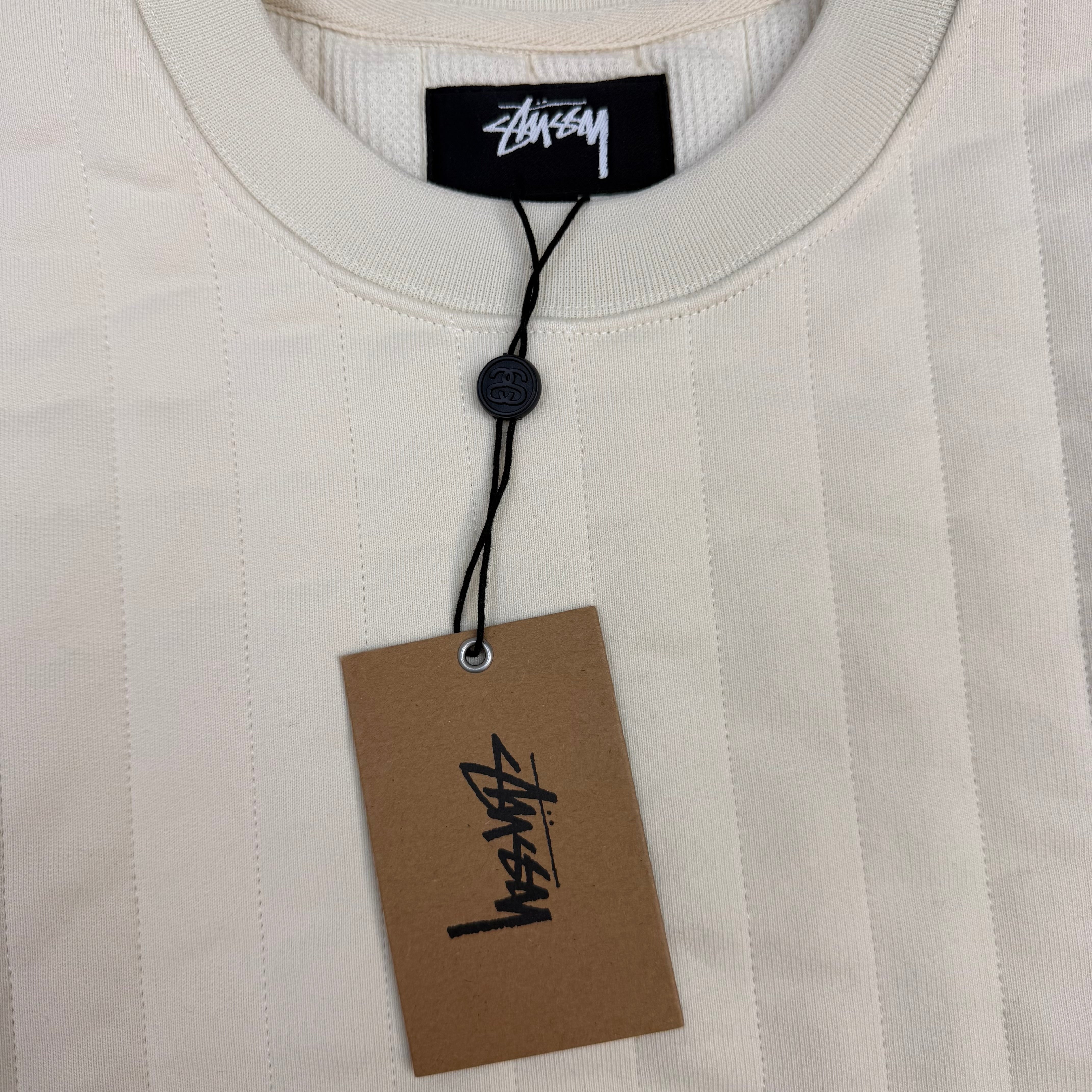 Stussy Vertical Quilt Crewneck Ivory