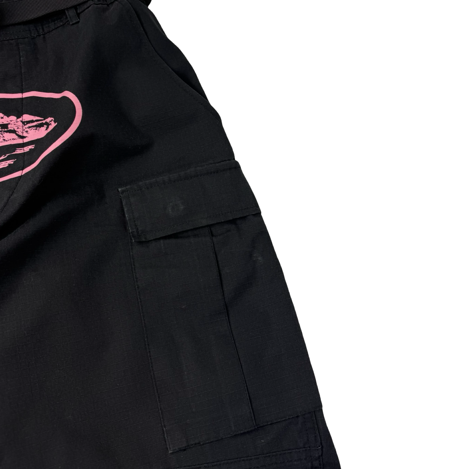 Corteiz Guerillaz Cargo Pants Black Pink