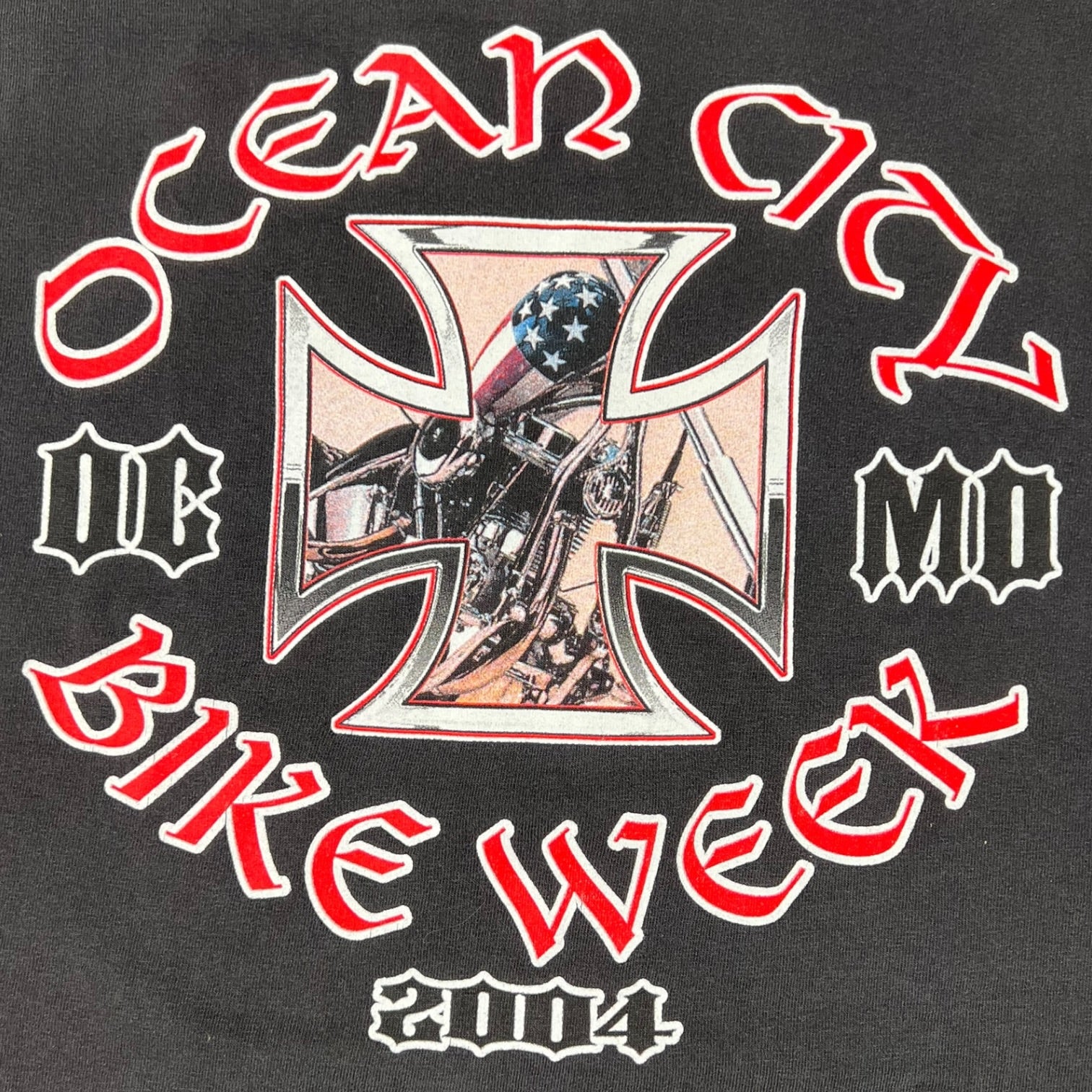 Vintage Ocean City Bike Week T-Shirt Black