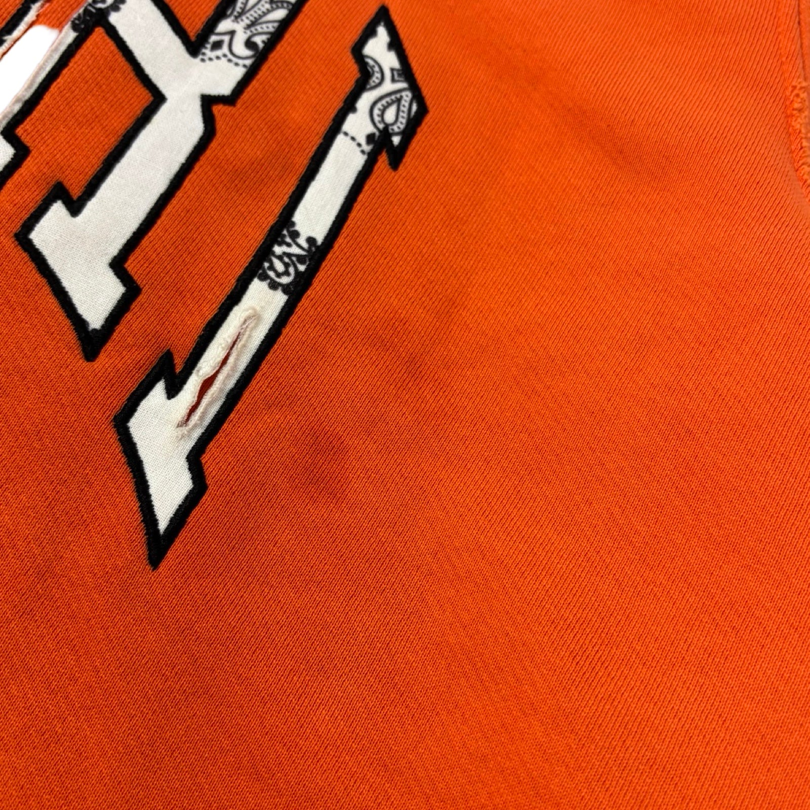 Amiri Bandana Applique Logo Crewneck Orange