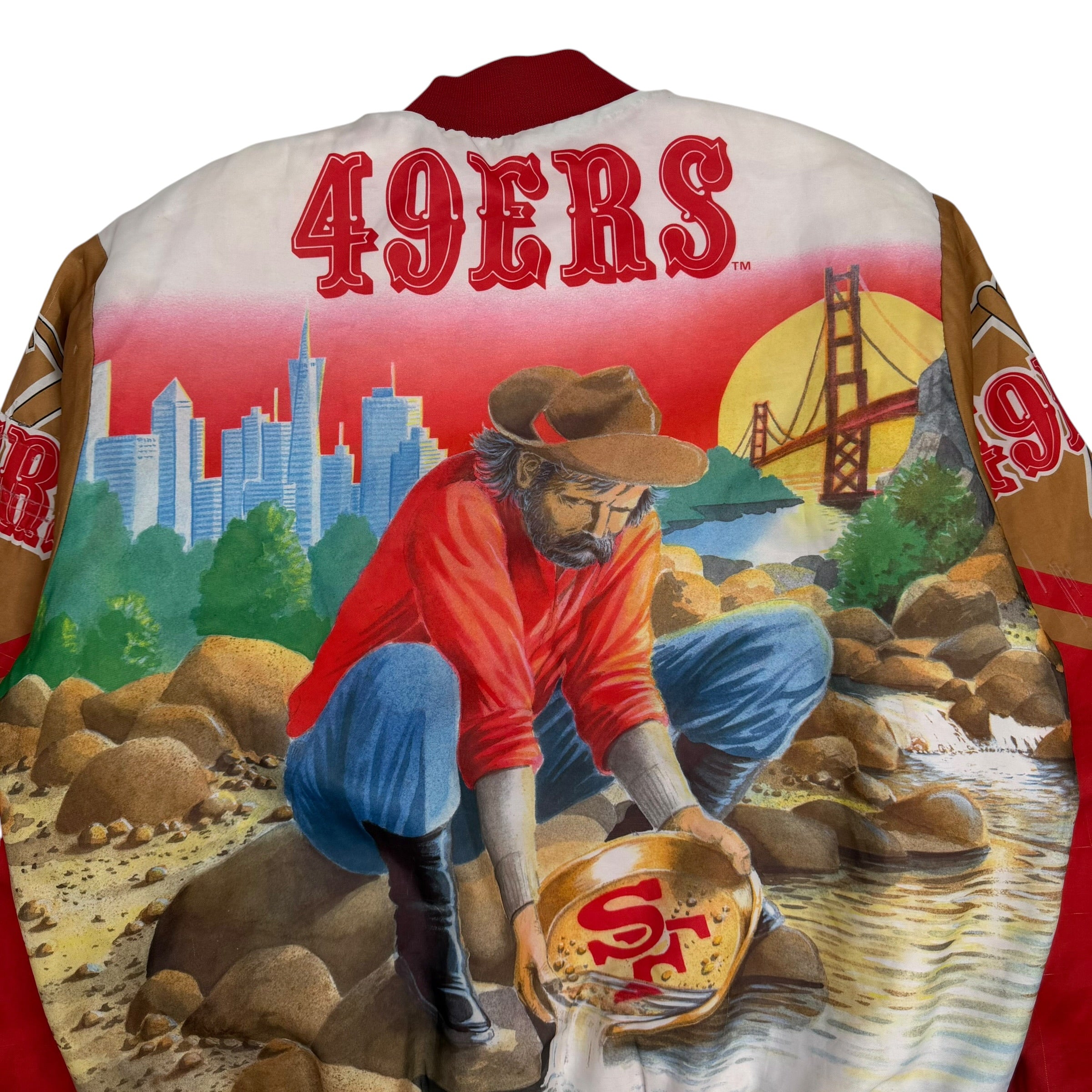 Vintage San Francisco 49ers Chalkline Fanimation Jacket Red