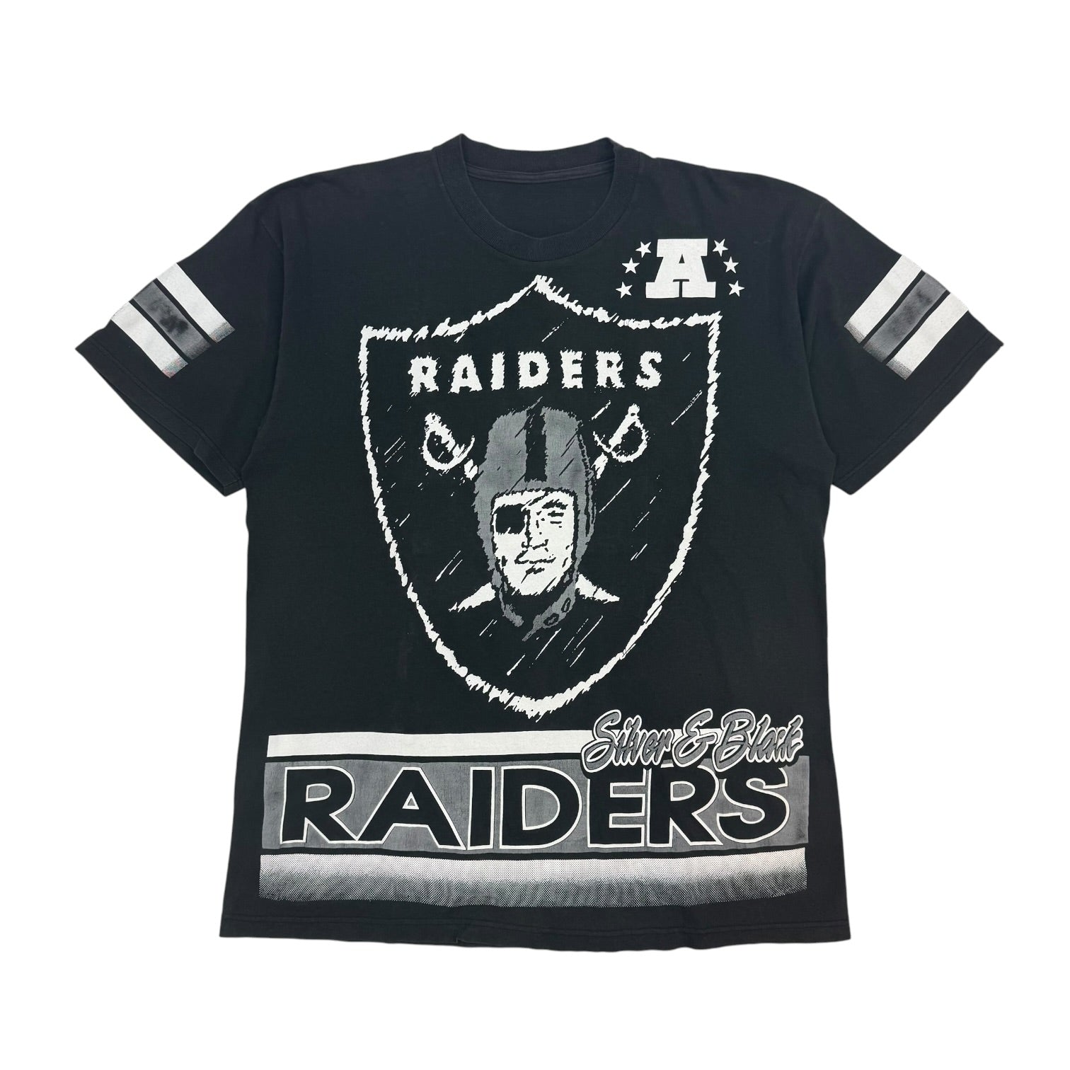 Vintage Oakland Raiders Jersey Tee Black/White