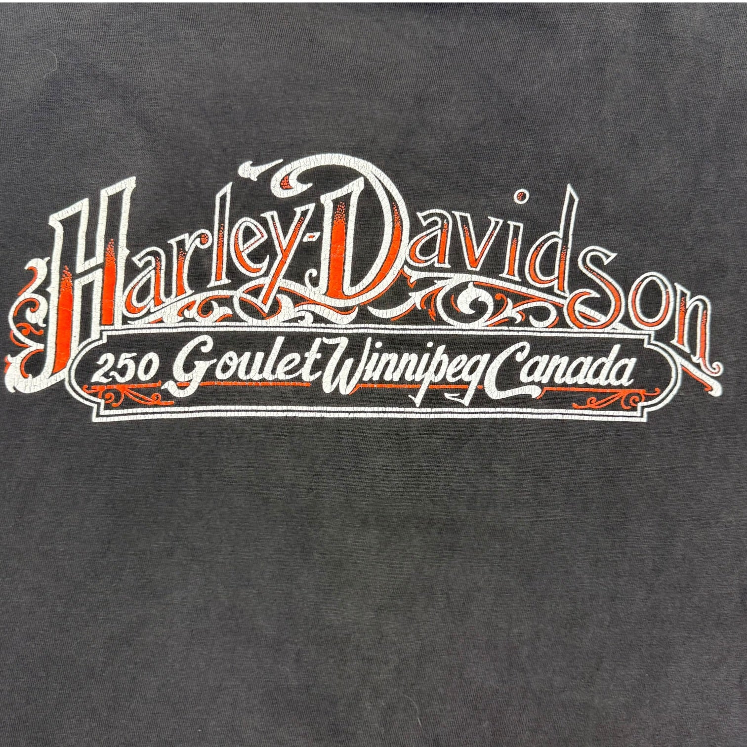 Vintage Harley Davidson Of Winnipeg Tee Black