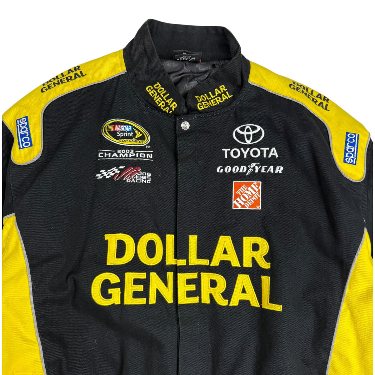 Vintage NASCAR Dollar General Race Jacket Black/Yellow