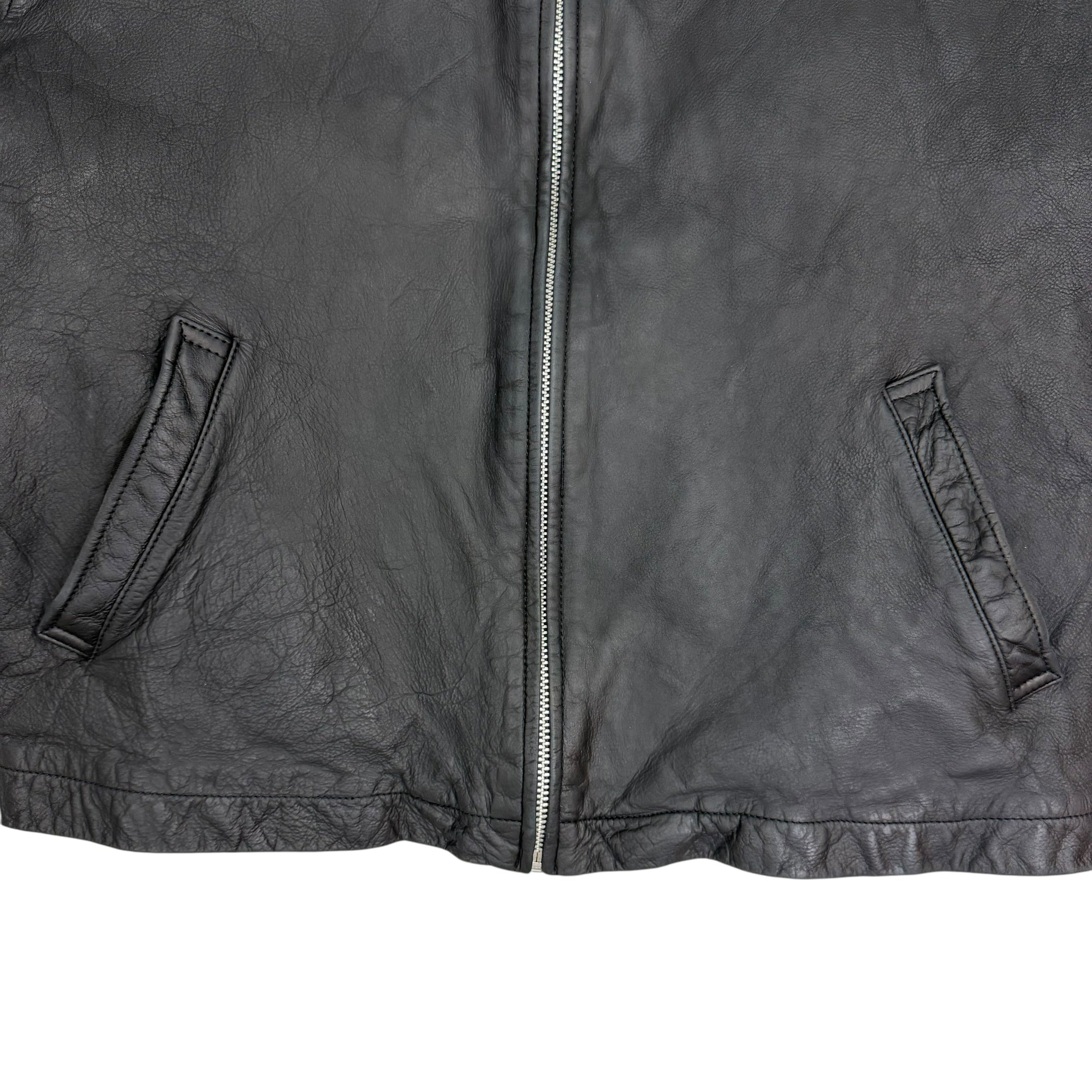 Vintage Gap Quilt Lined Leather Jacket