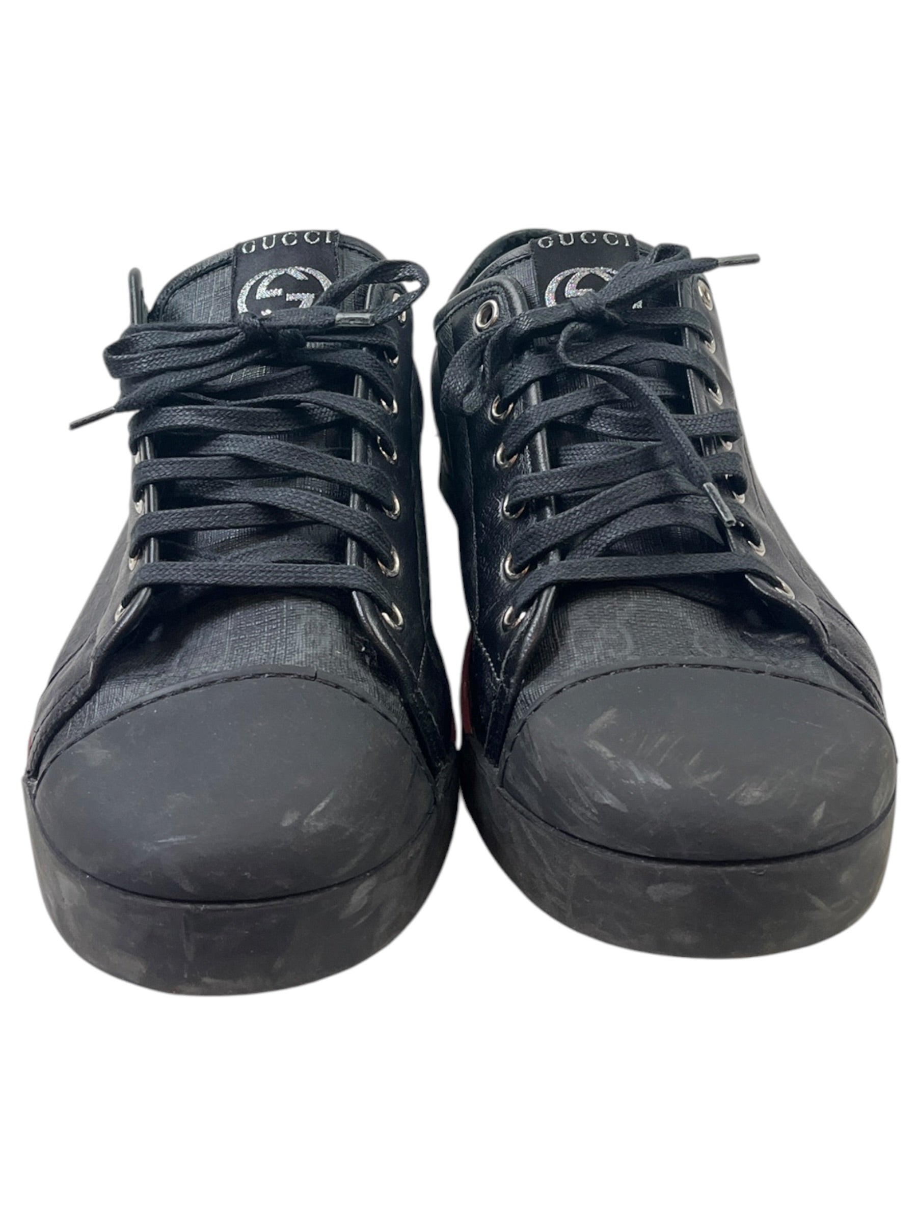 Gucci GG Supreme Canvas Classic Web Low-Top Sneakers (Used)