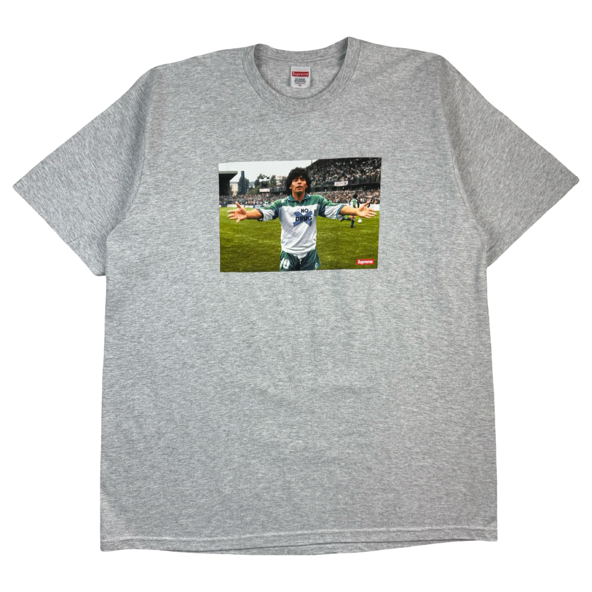 Supreme Maradona Tee Heather Grey