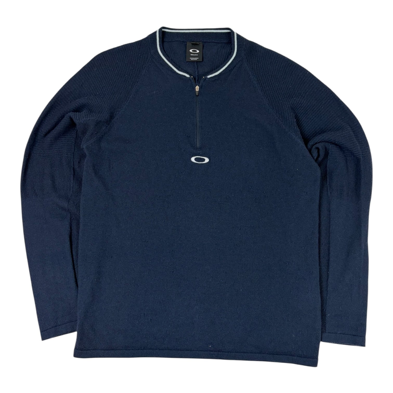 Vintage Oakley Knit Quarter-Zip Sweater Navy