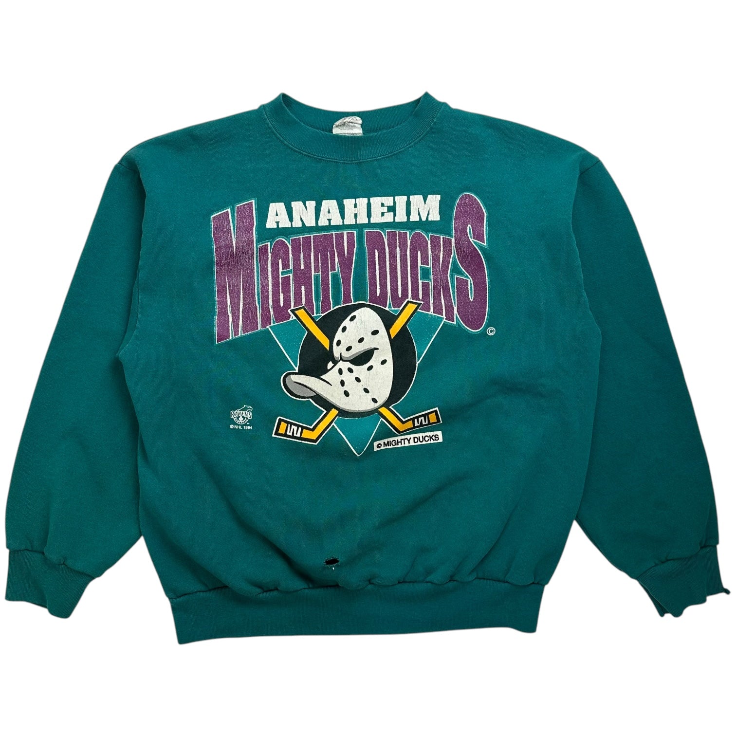 1994 Anaheim Might Ducks Crewneck Green