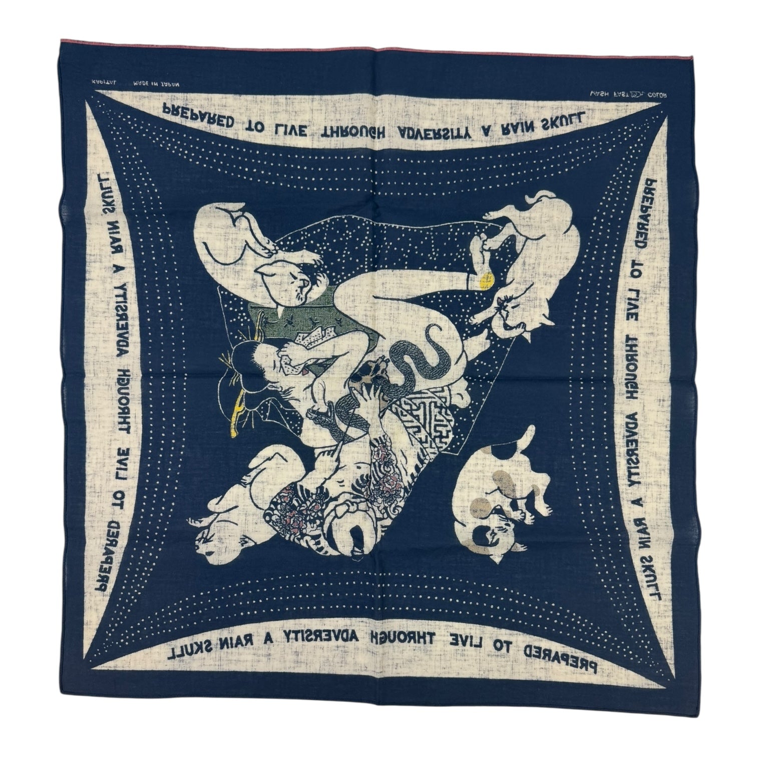 Kapital Fast Color Selvedge Edge Bandana Blue
