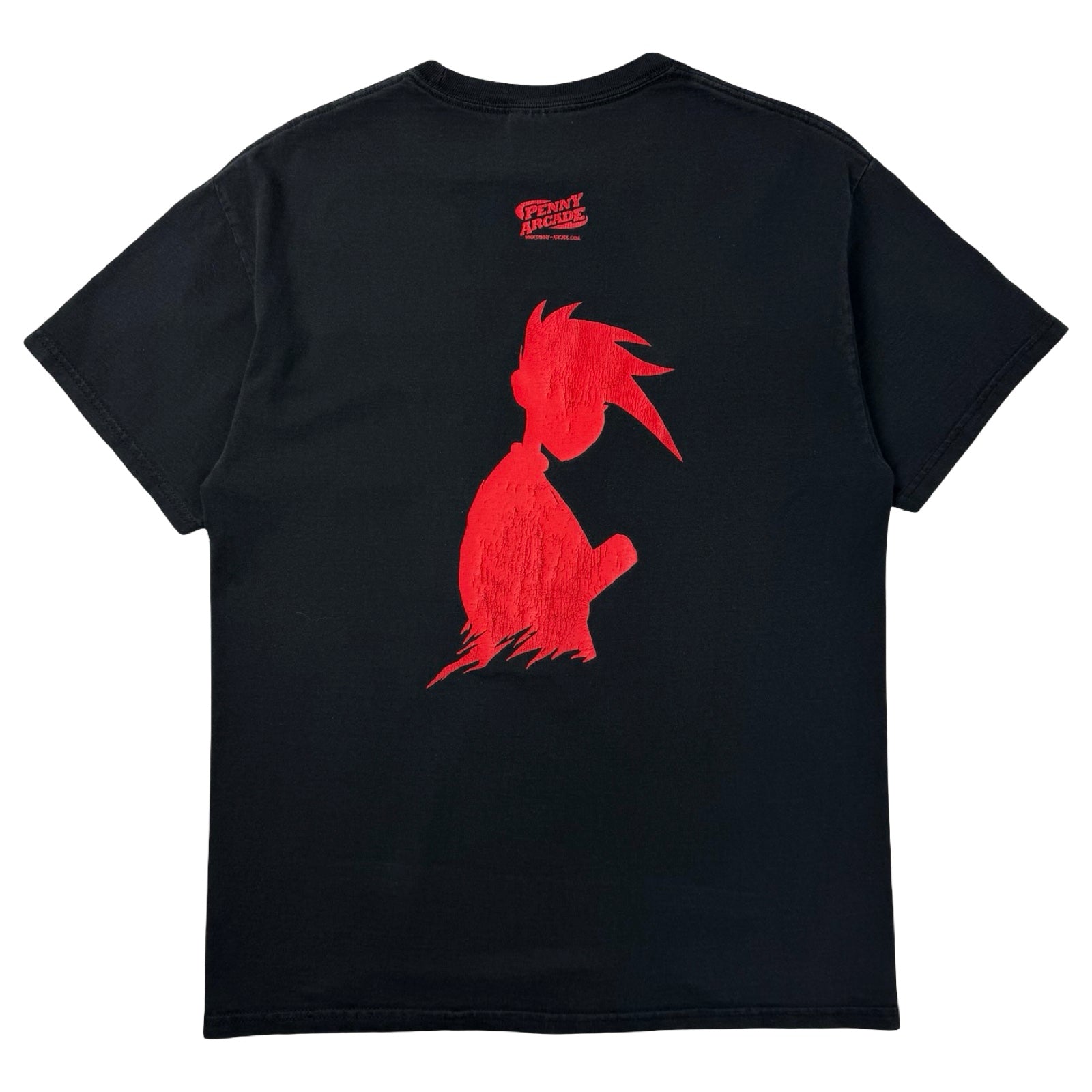 Vintage Penny Arcade Cardboard Tube Samurai T-Shirt Black