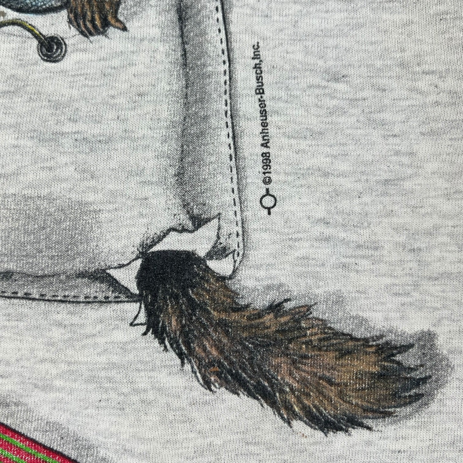 Vintage 90’s Budweiser “You My Friend… Are One Incompetent Ferrett” Graphic T-Shirt Grey