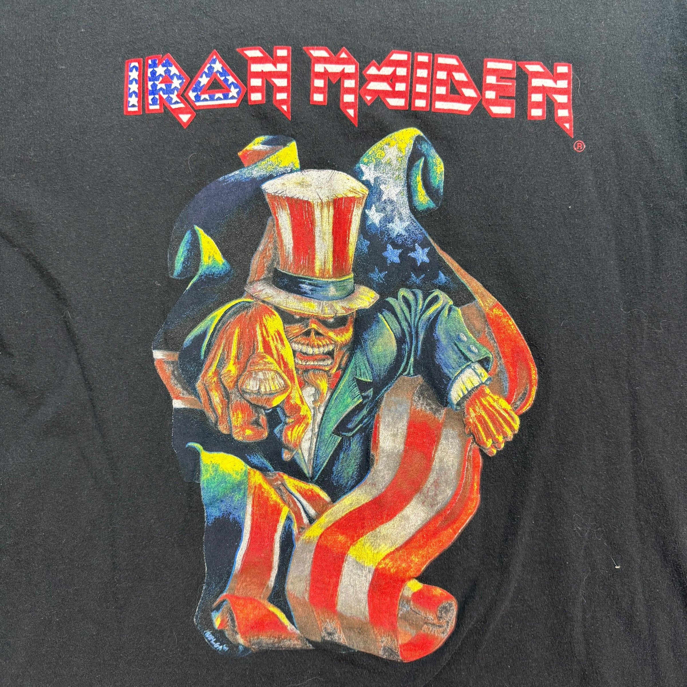 Vintage Iron Maiden Uncle Sam Tee Black