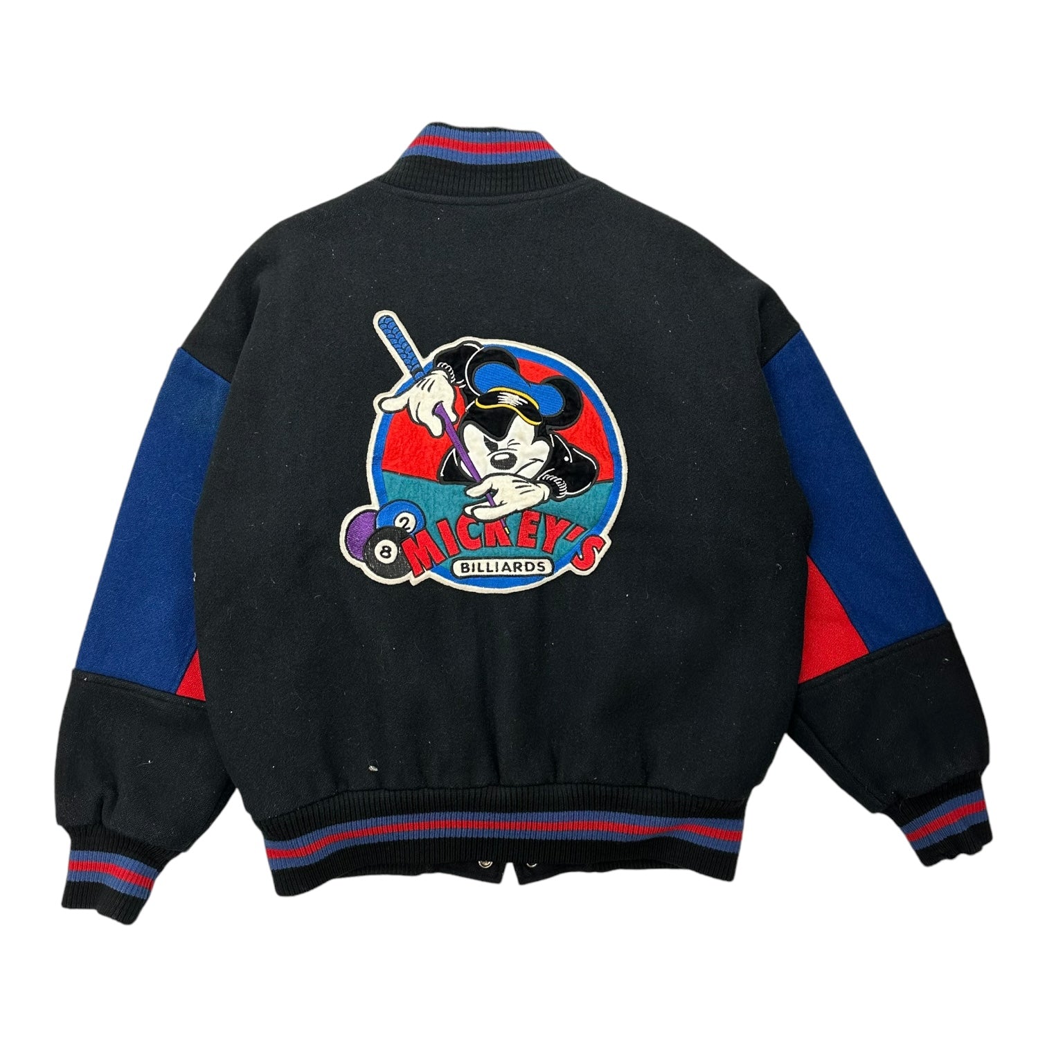 Vintage Disney Mickey Mouse ‘Mickey’s Billiards’ 8 Ball Varsity Jacket