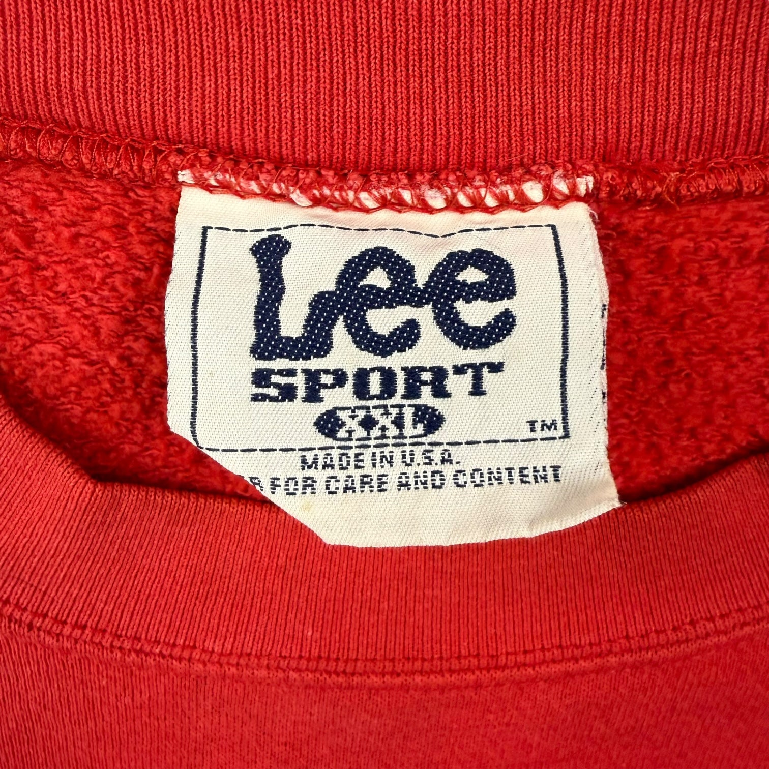 Vintage Lee Sports Detroit Red Wings Crewneck Red