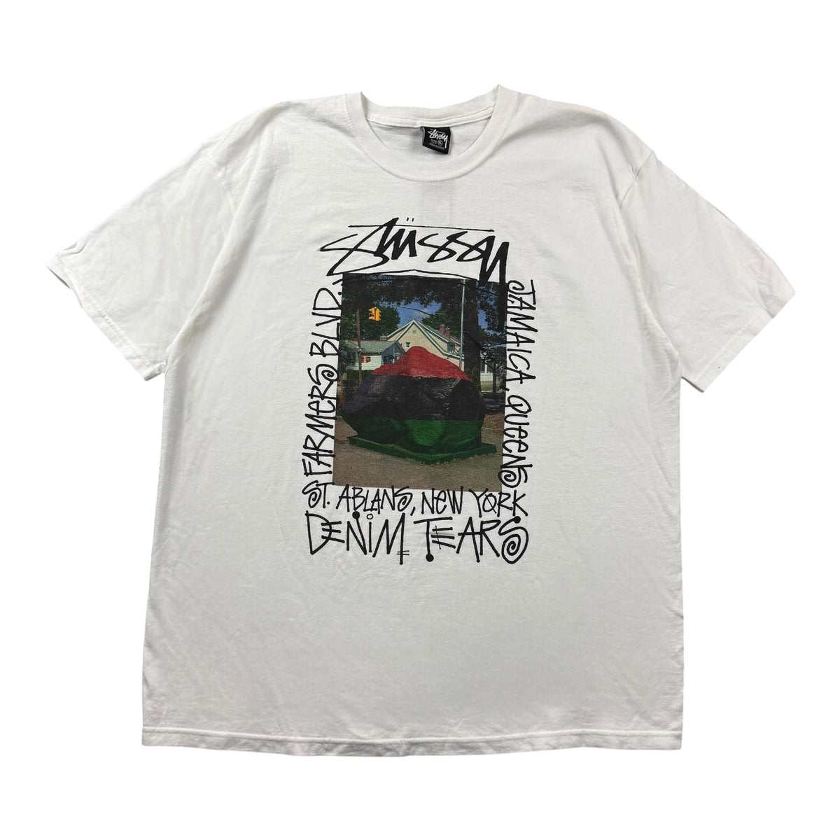 Stussy x Denim Tears Farmers Blvd Tee White
