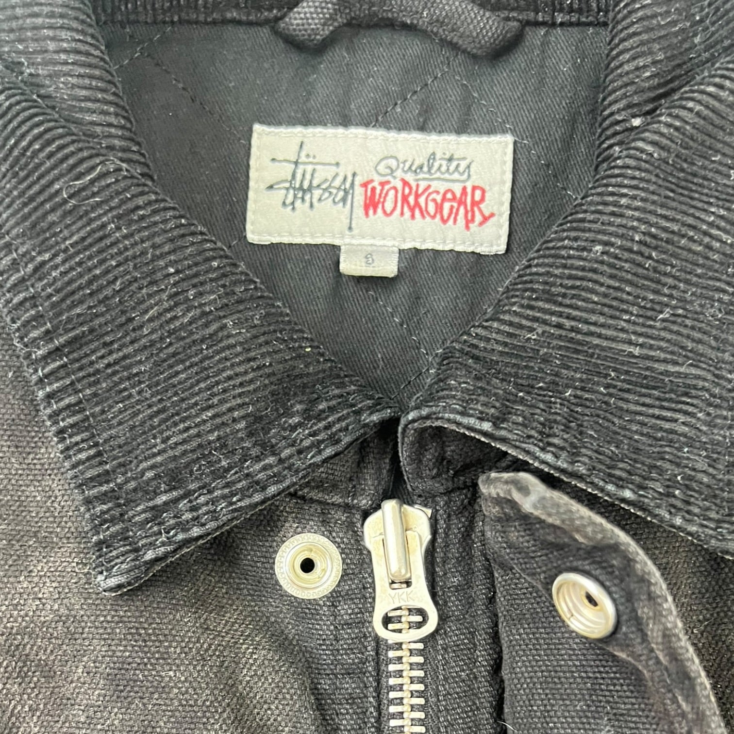 Stussy Canvas Shop Jacket Washed Black