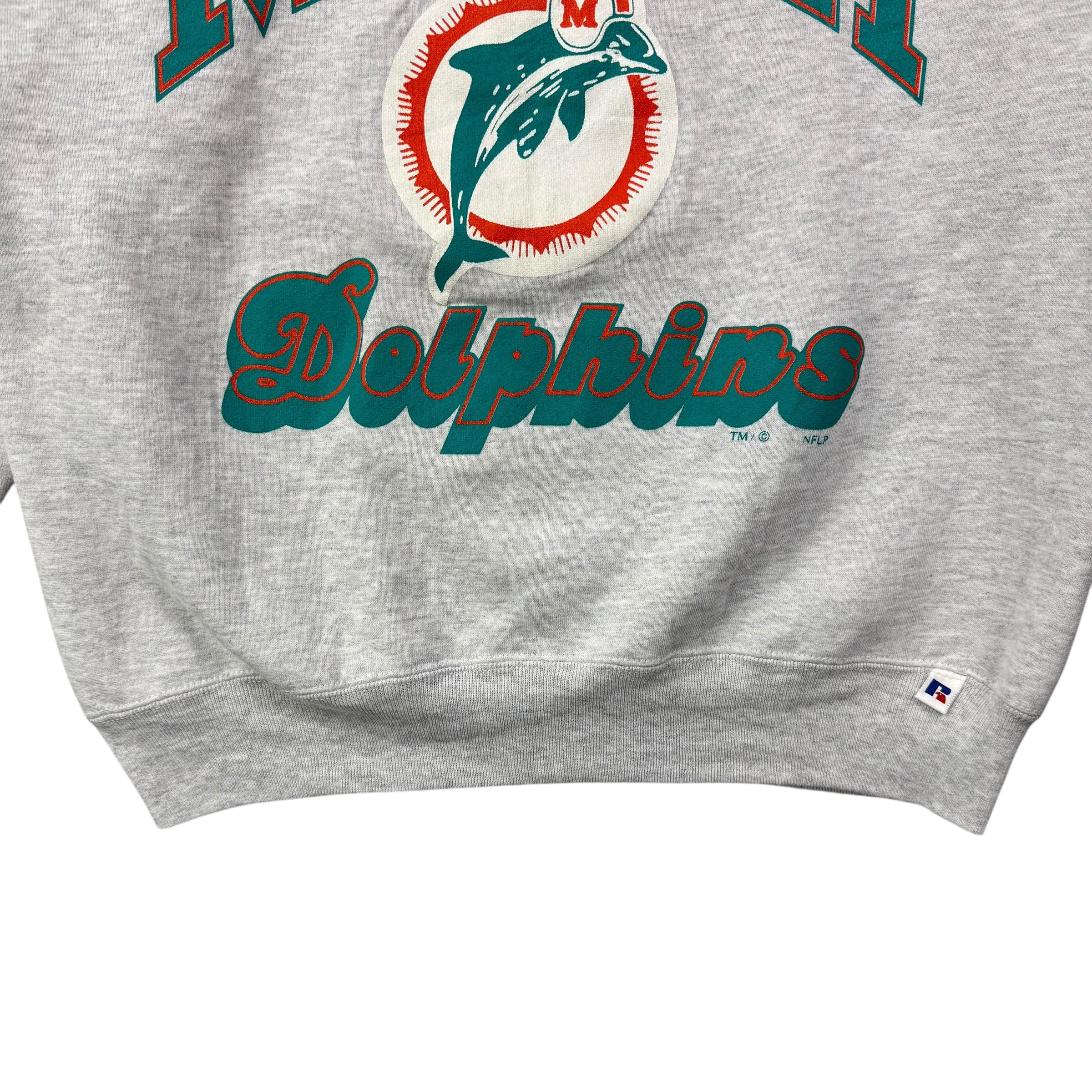 Vintage Russell Athletic Miami Dolphins Crewneck Grey