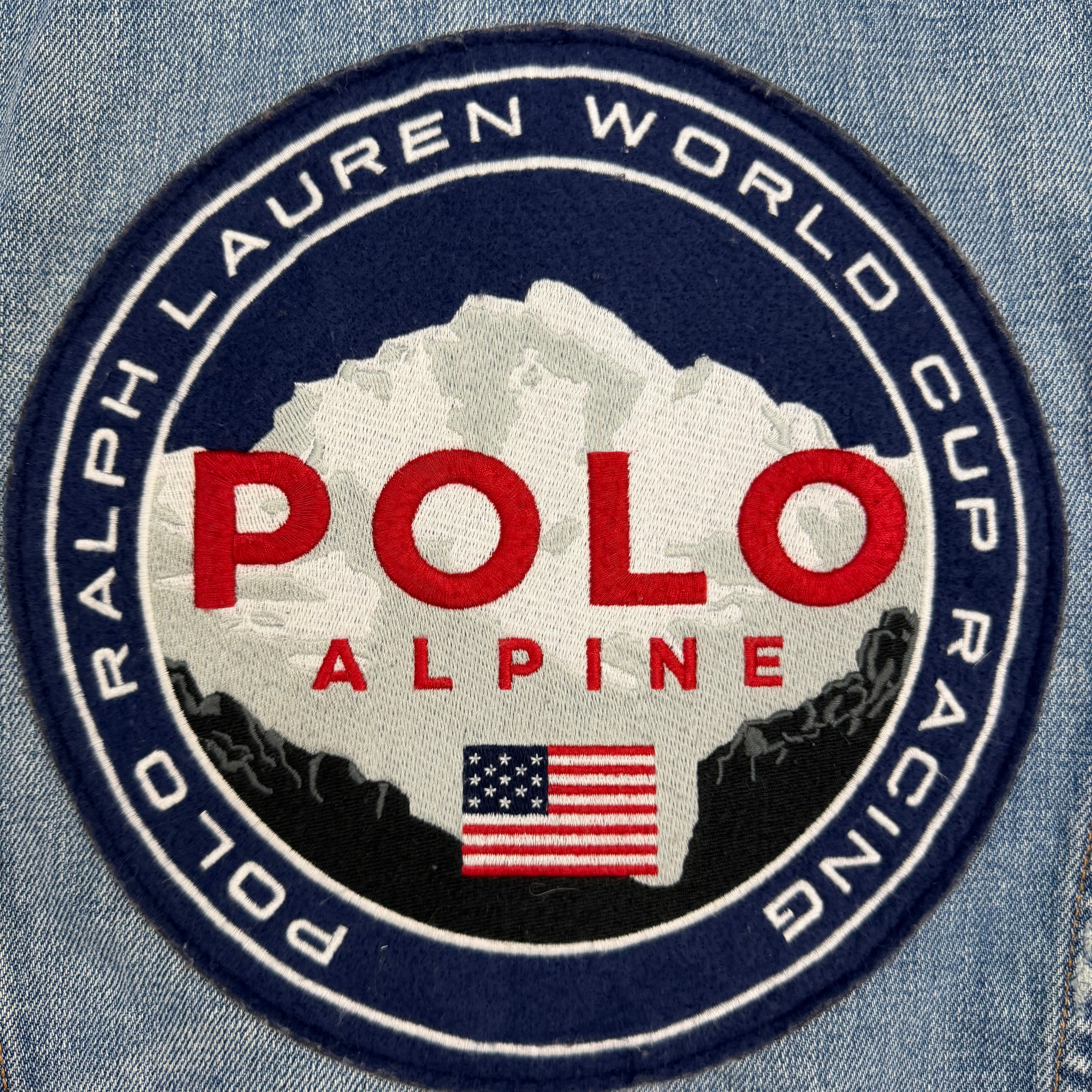 Polo Ralph Lauren Alpine World Cup Racing Denim Jacket Blue