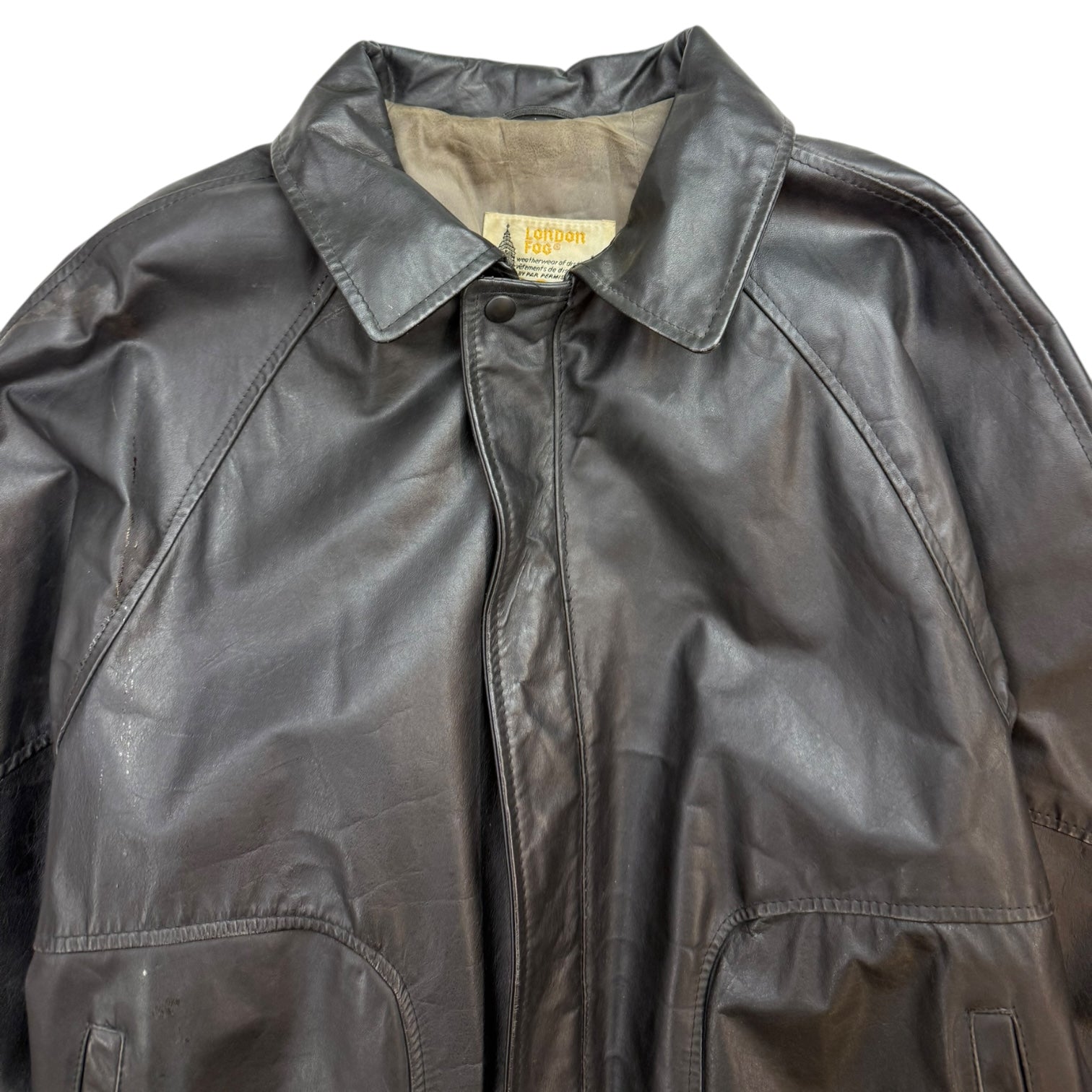 Vintage London Fog Leather Jacket Black