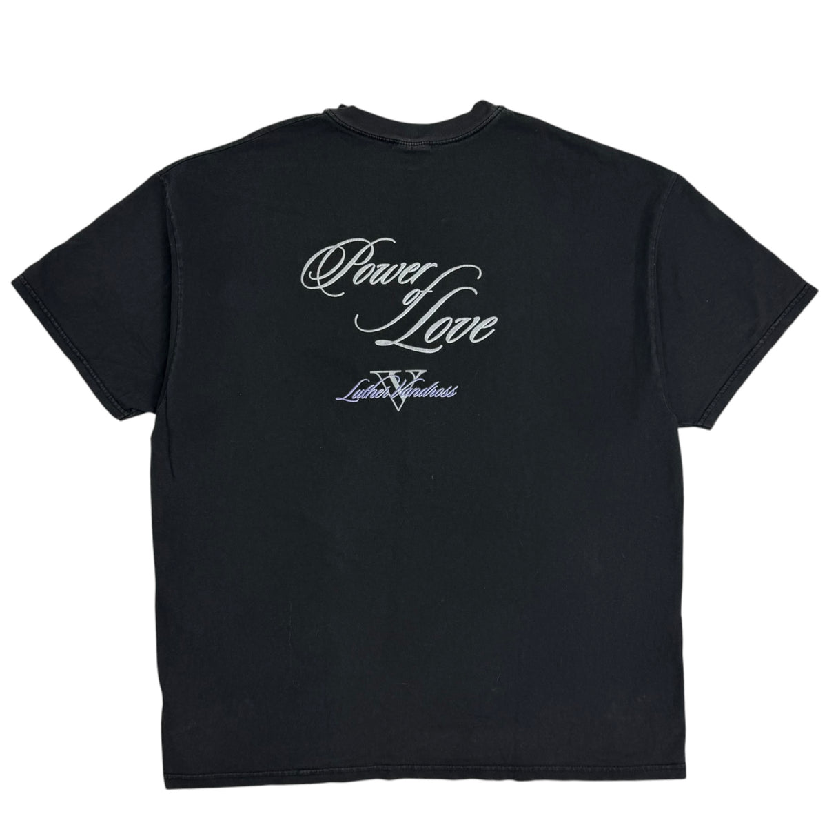 Vintage Luther Vandross Power Of Love Portrait Tee Faded Black