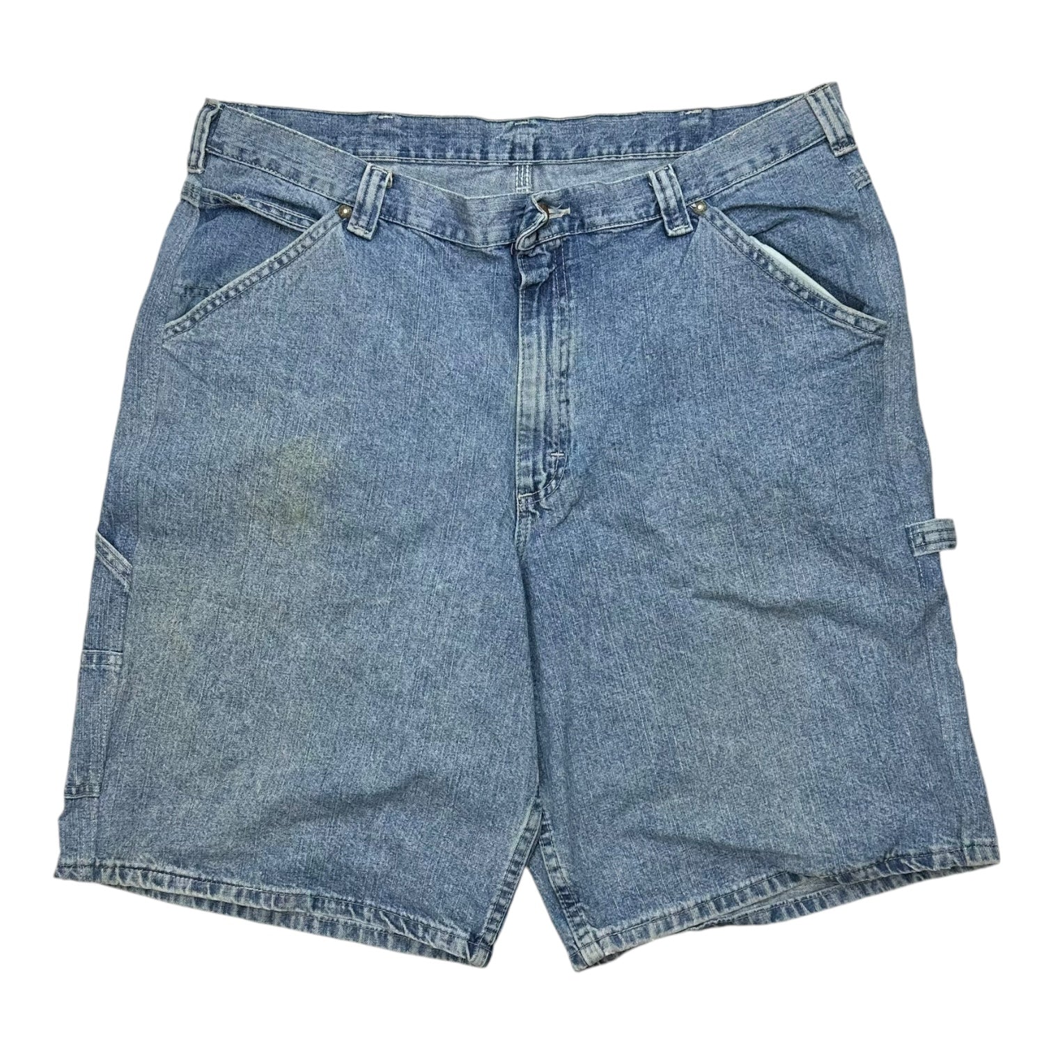 Vintage Lee Dungaree Denim Shorts Light Wash