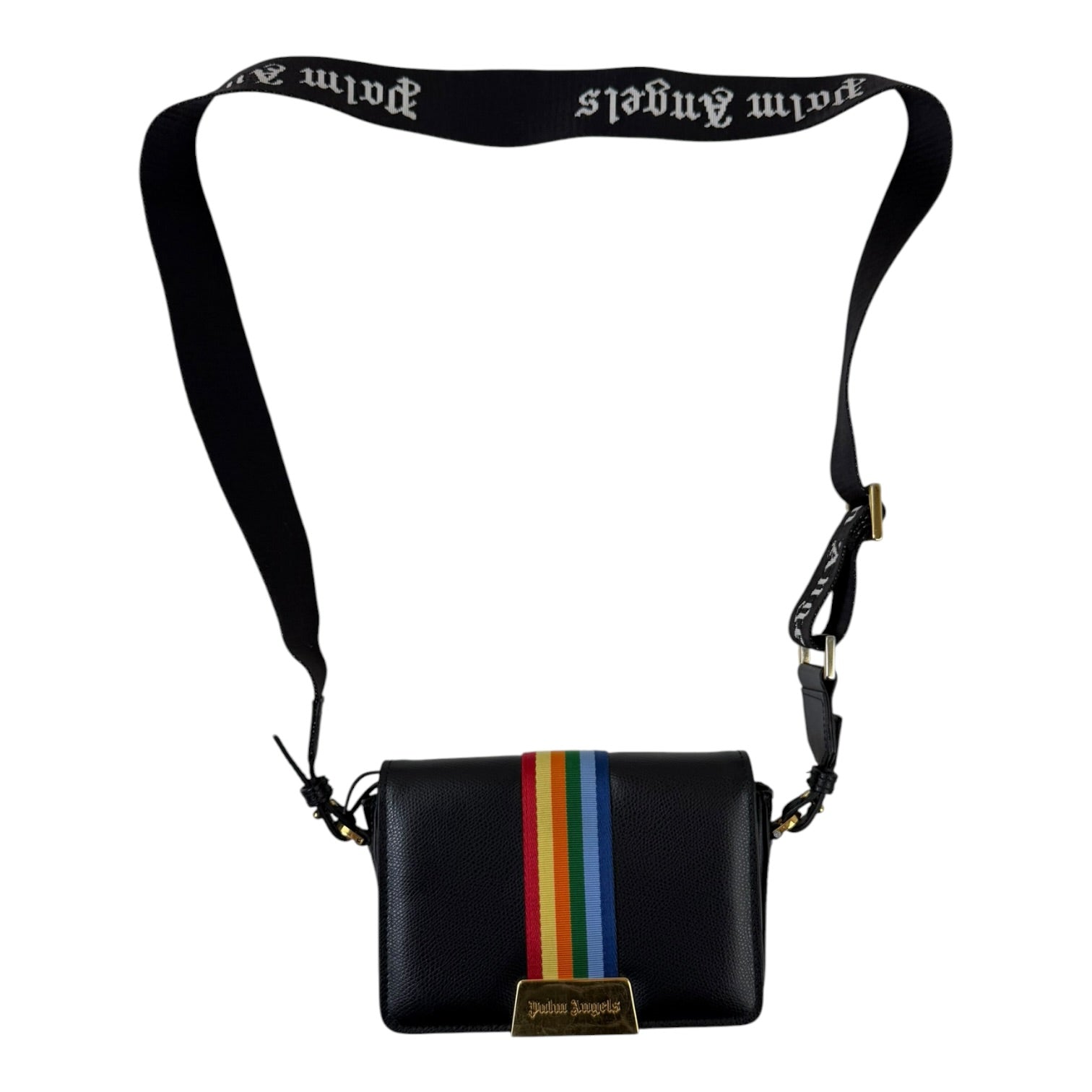 Palm Angels Leather Cross Body Bag Black