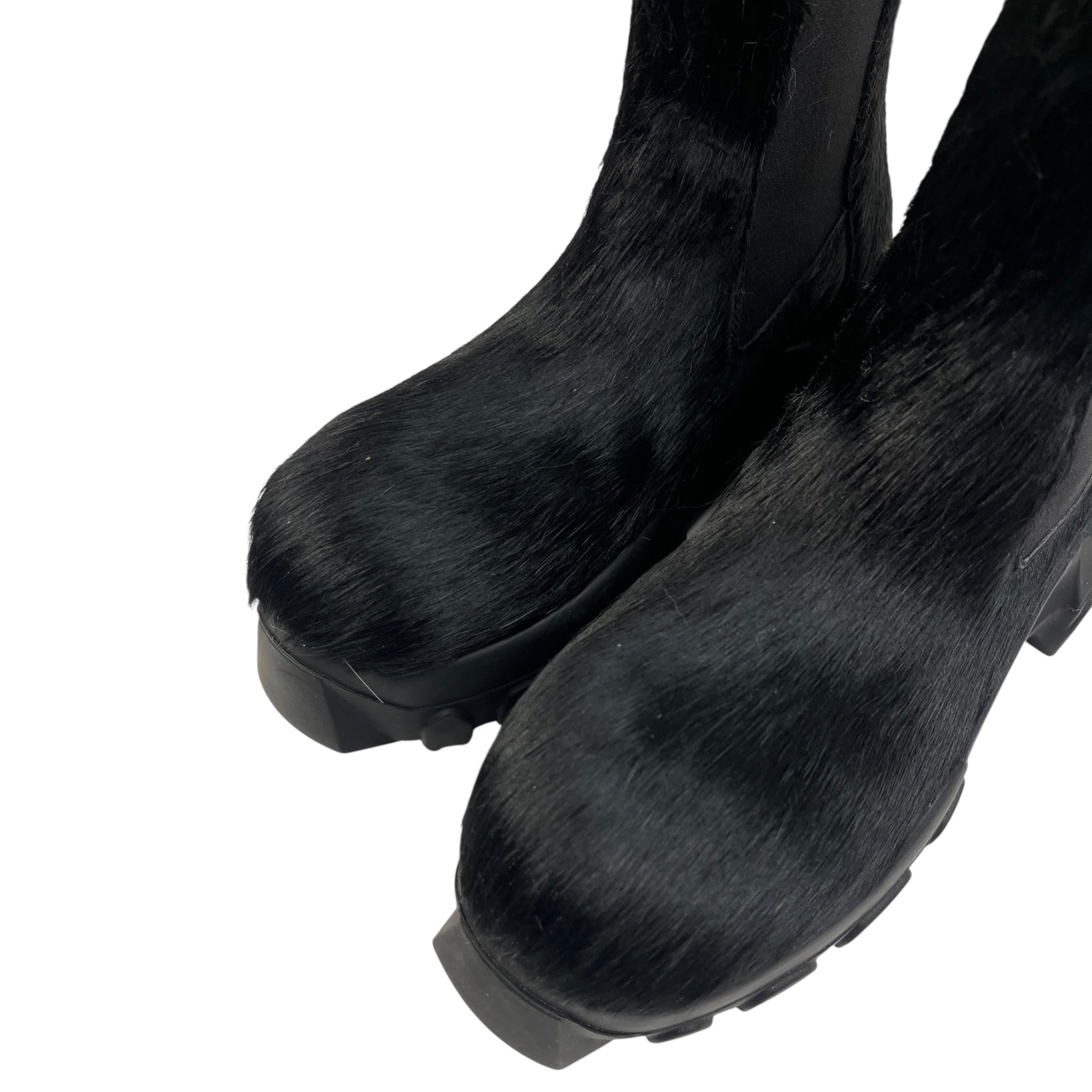 (W) Rick Owens Black Concordians Beatle Bozo Tractors Boots (Used)