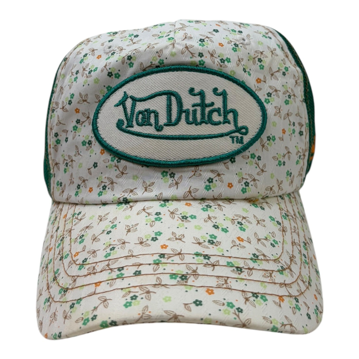 Von Dutch Floral Trucker Hat White/Green