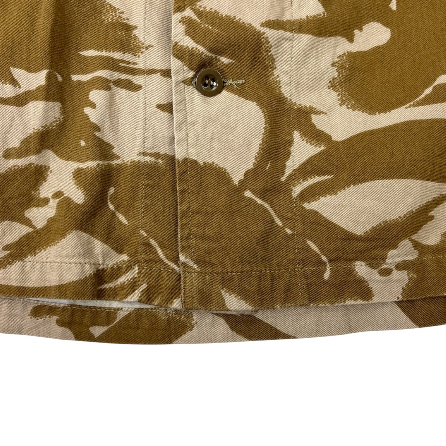 Vintage Desert Camo Zip-Up Overshirt Tan